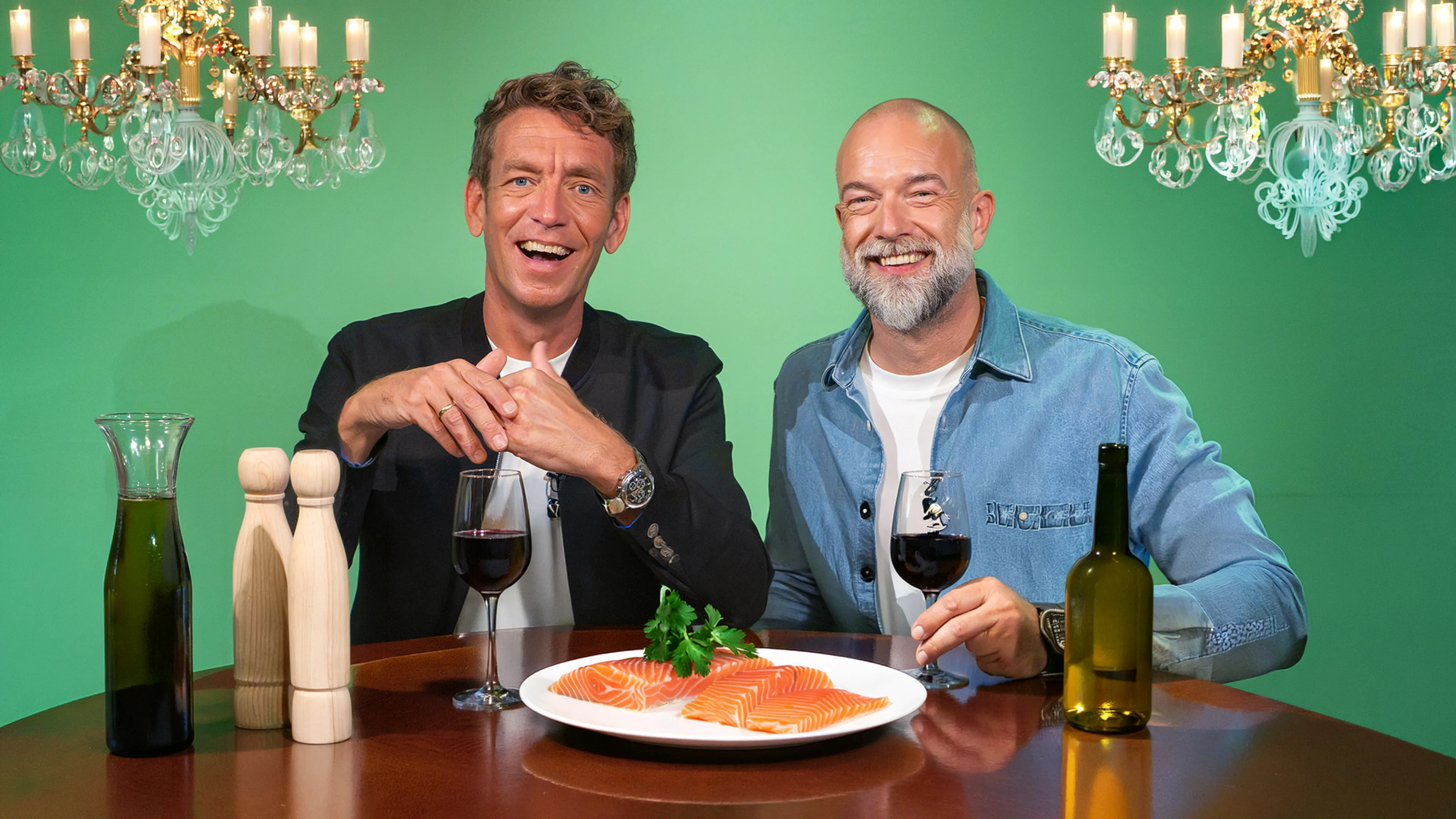 Van bier tot zalm: wat staat er op de boodschappenlijst van Jan-Willem en Jeroen?