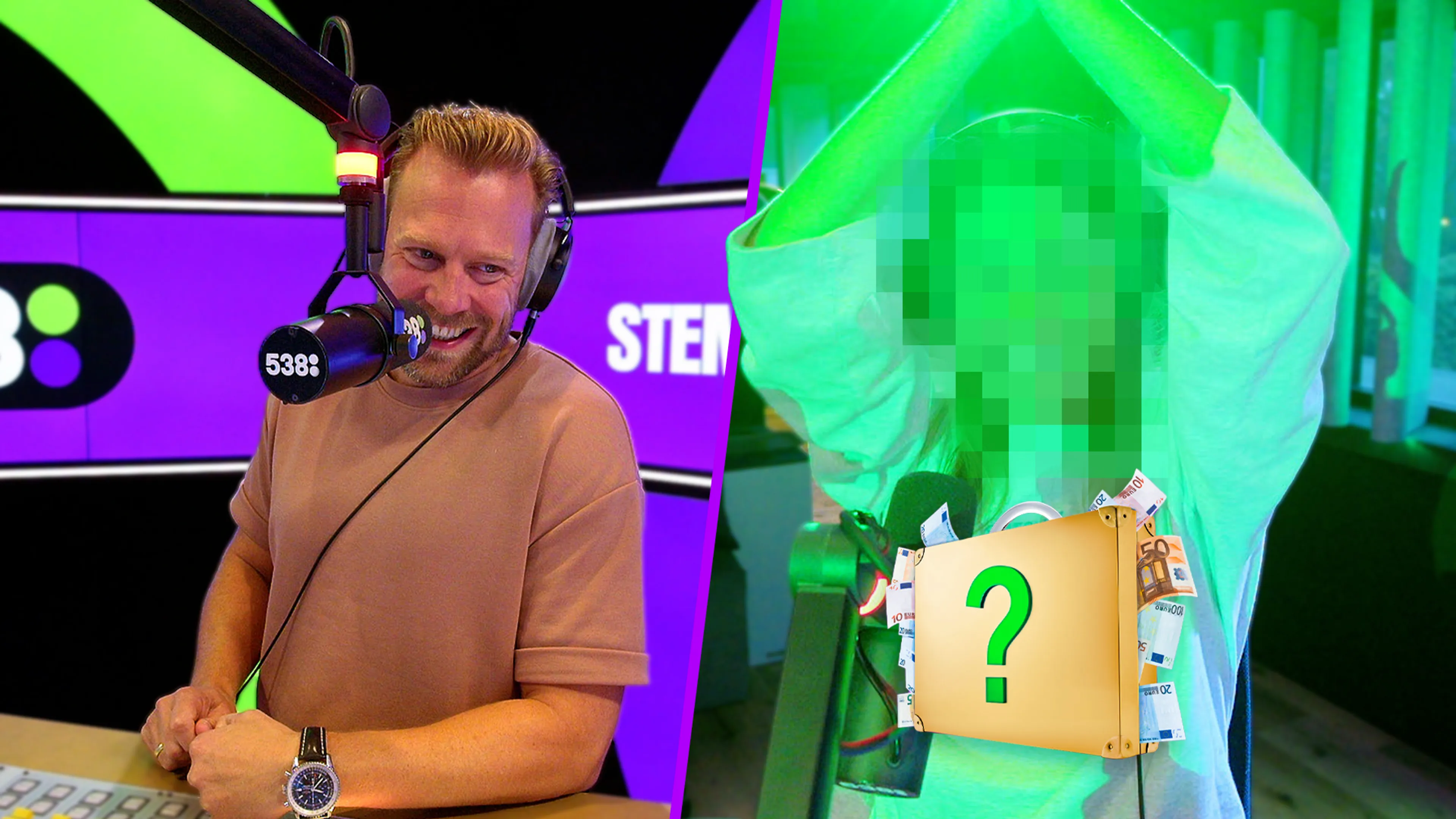 De stem in koffer 2 zit bij ons in de studio?!