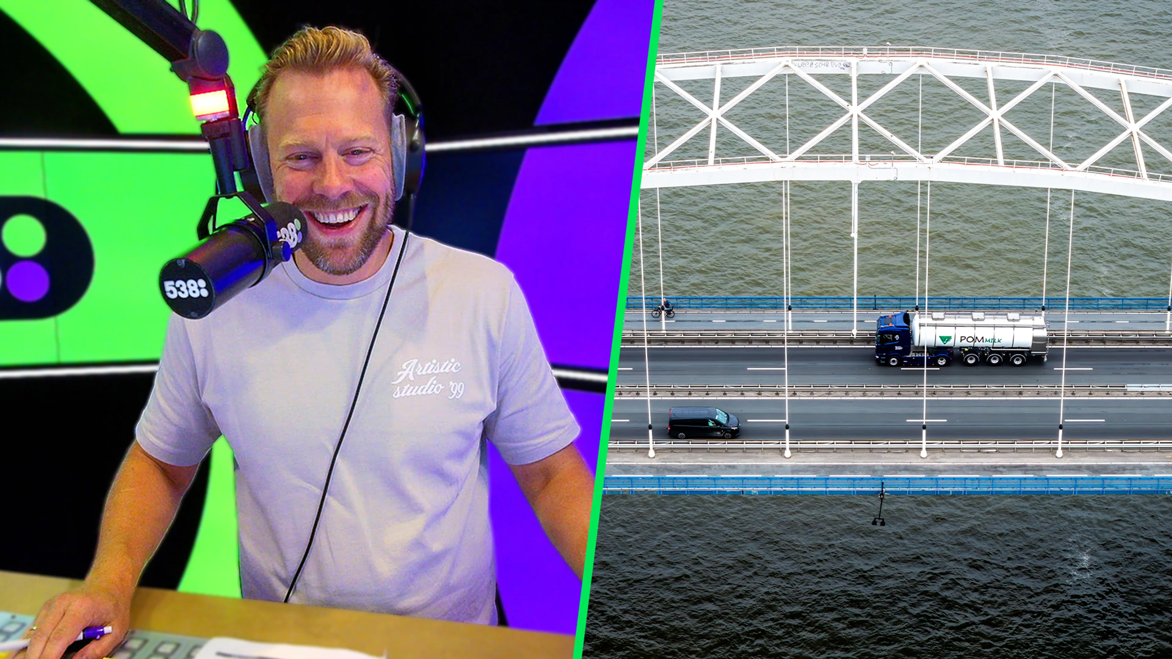 Vrachtwagenchauffeur Tonnie zet vraagtekens bij vrachtverbod op de Merwedebrug