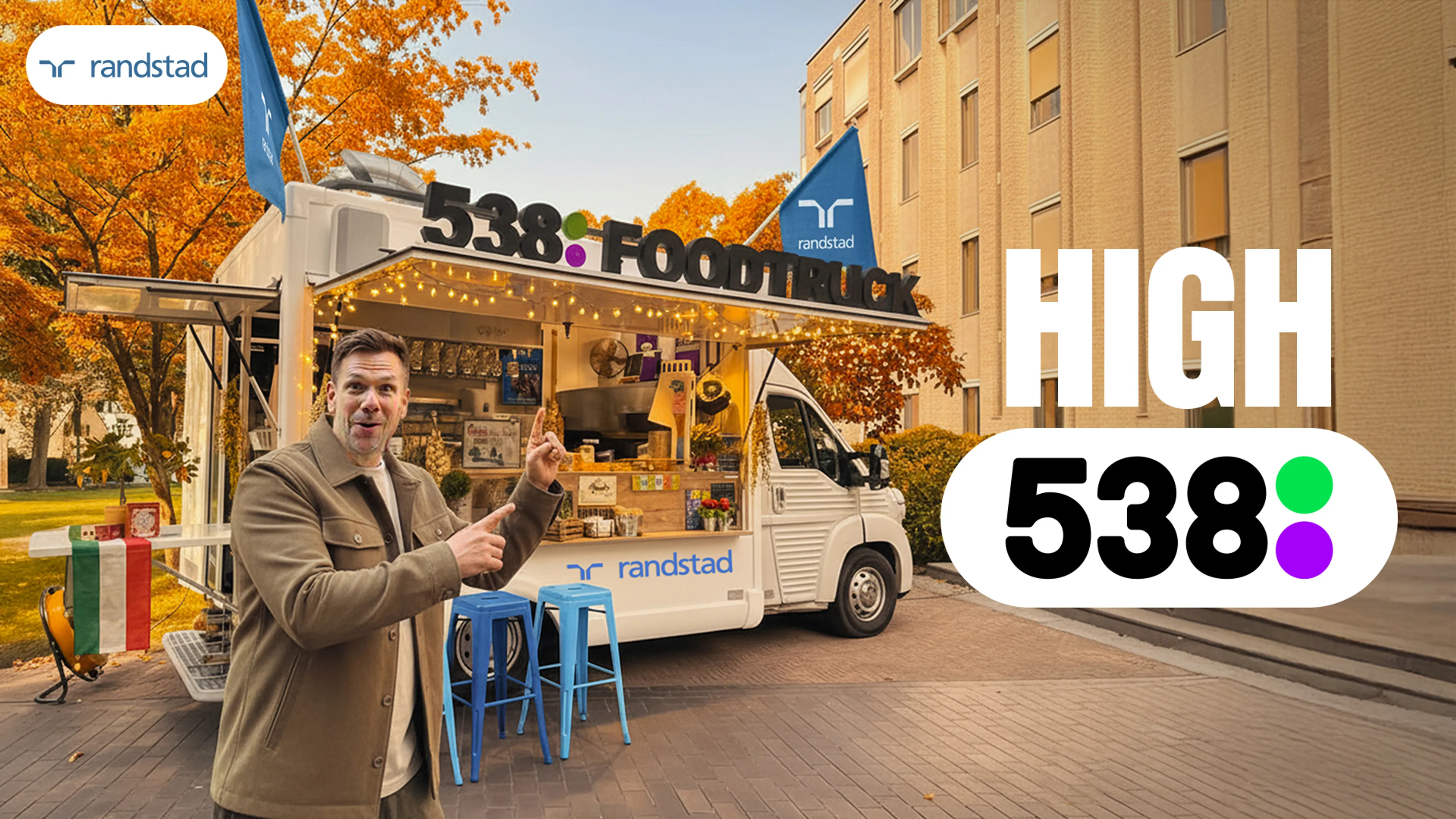 Randstad zette collega’s centraal met de ‘High 5-3-8 Foodtruck’ en vertaalde bereik naar betrokkenheid.