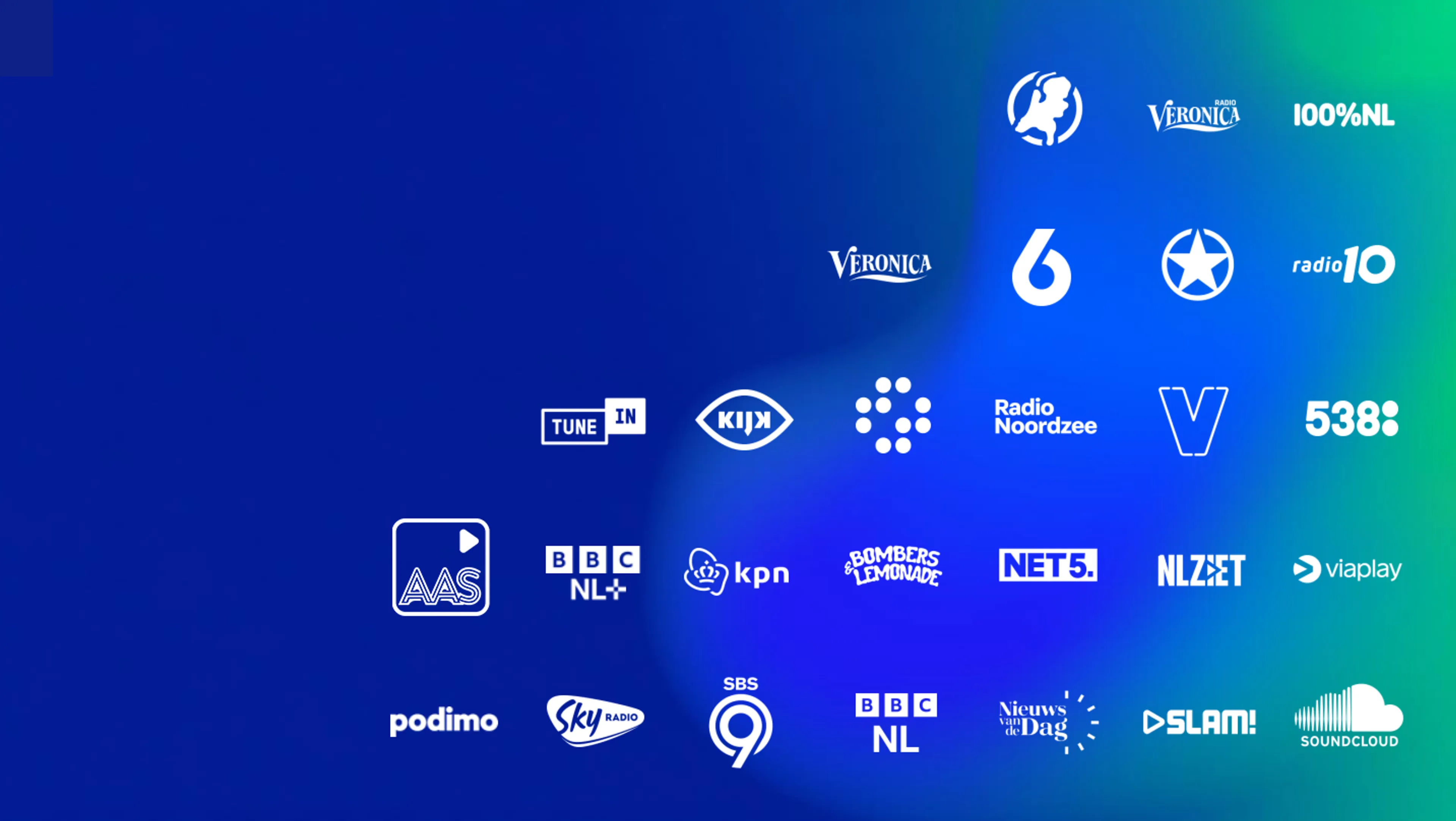 Met ons medianetwerk bereiken we wekelijks 95% van Nederland met audio én video.
