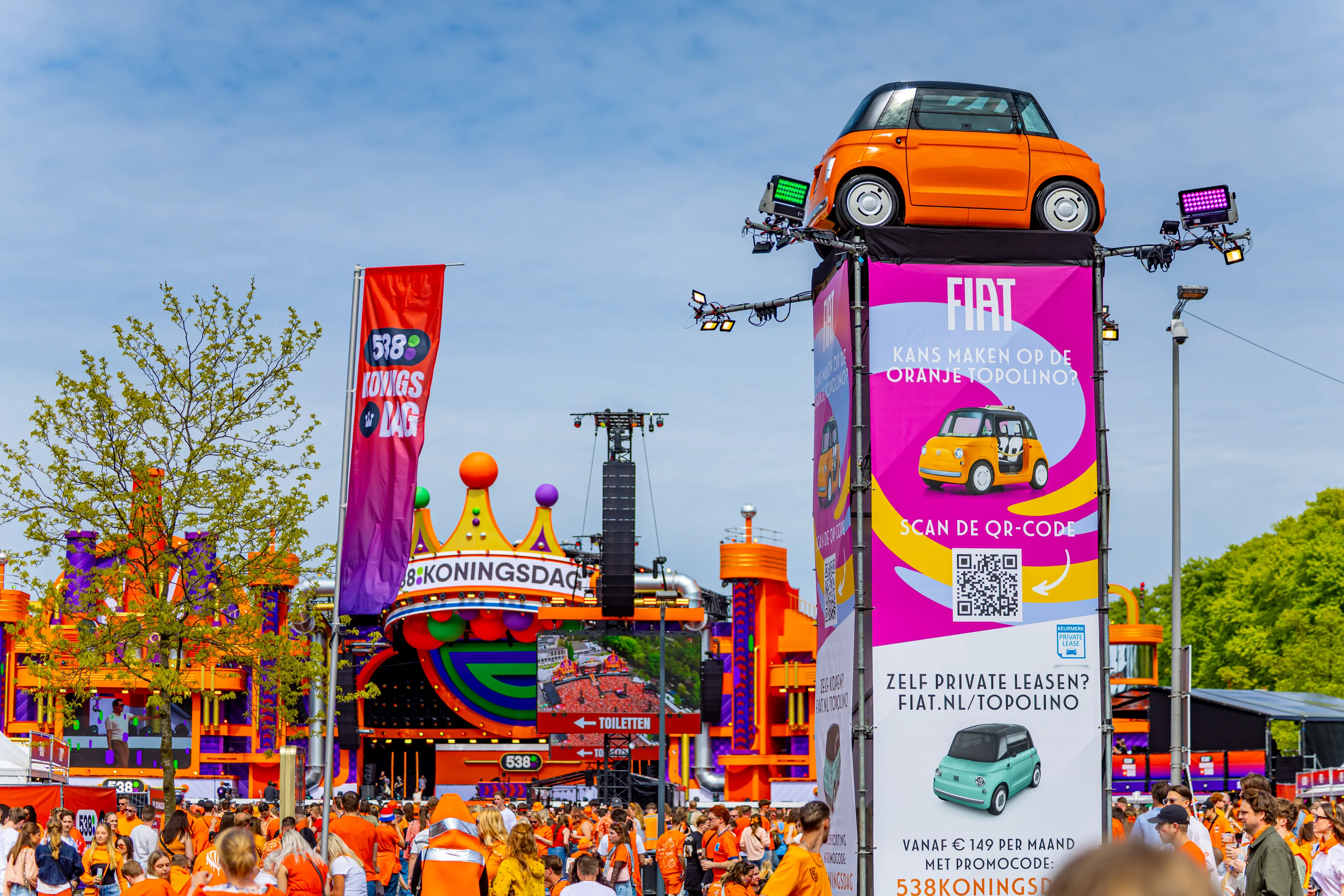 Fiat Topolino versterkt merkbeeld met branded content rond 538 Koningsdag.