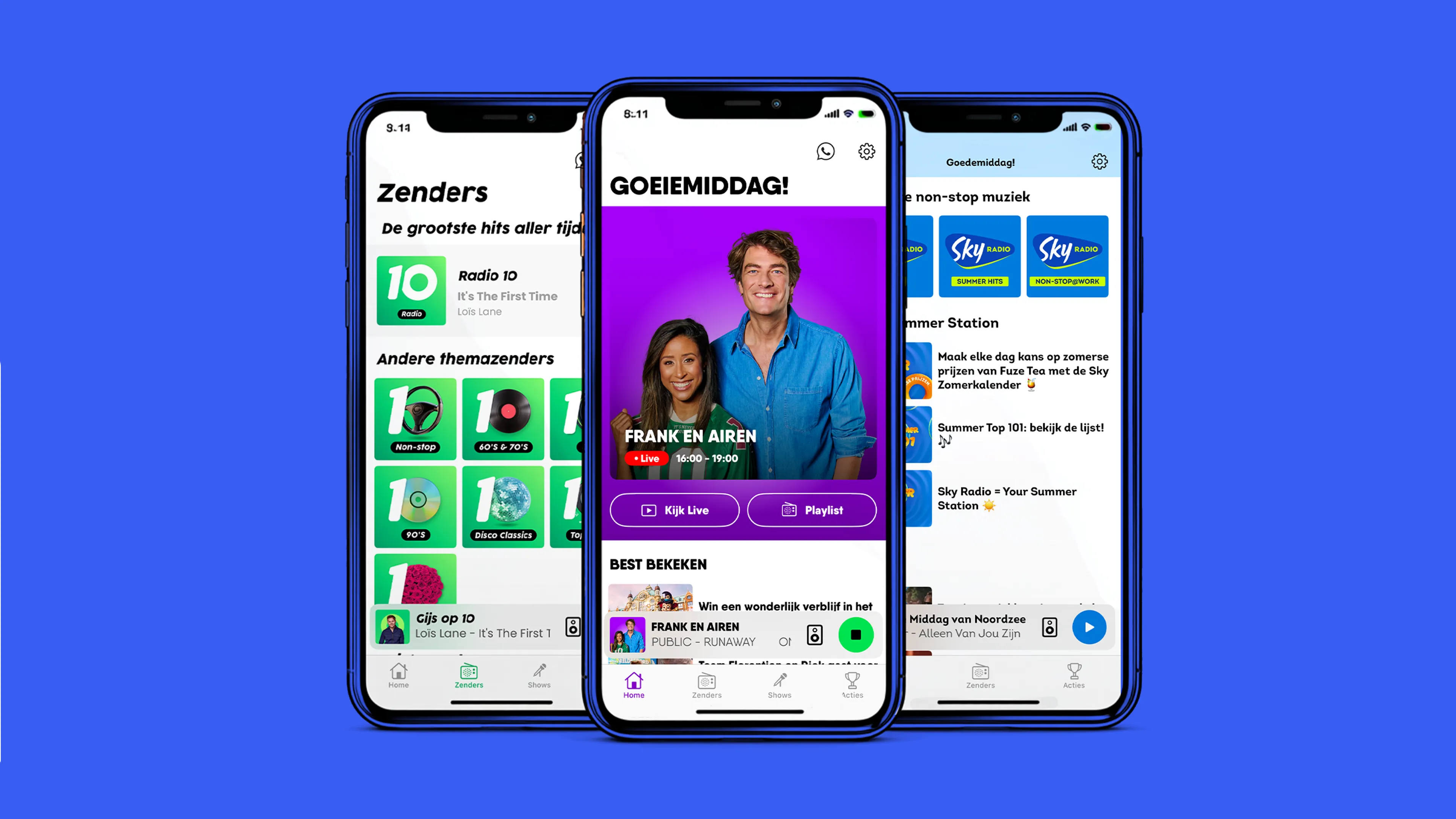 Met onze radio-apps luister je waar en wanneer je maar wilt. 