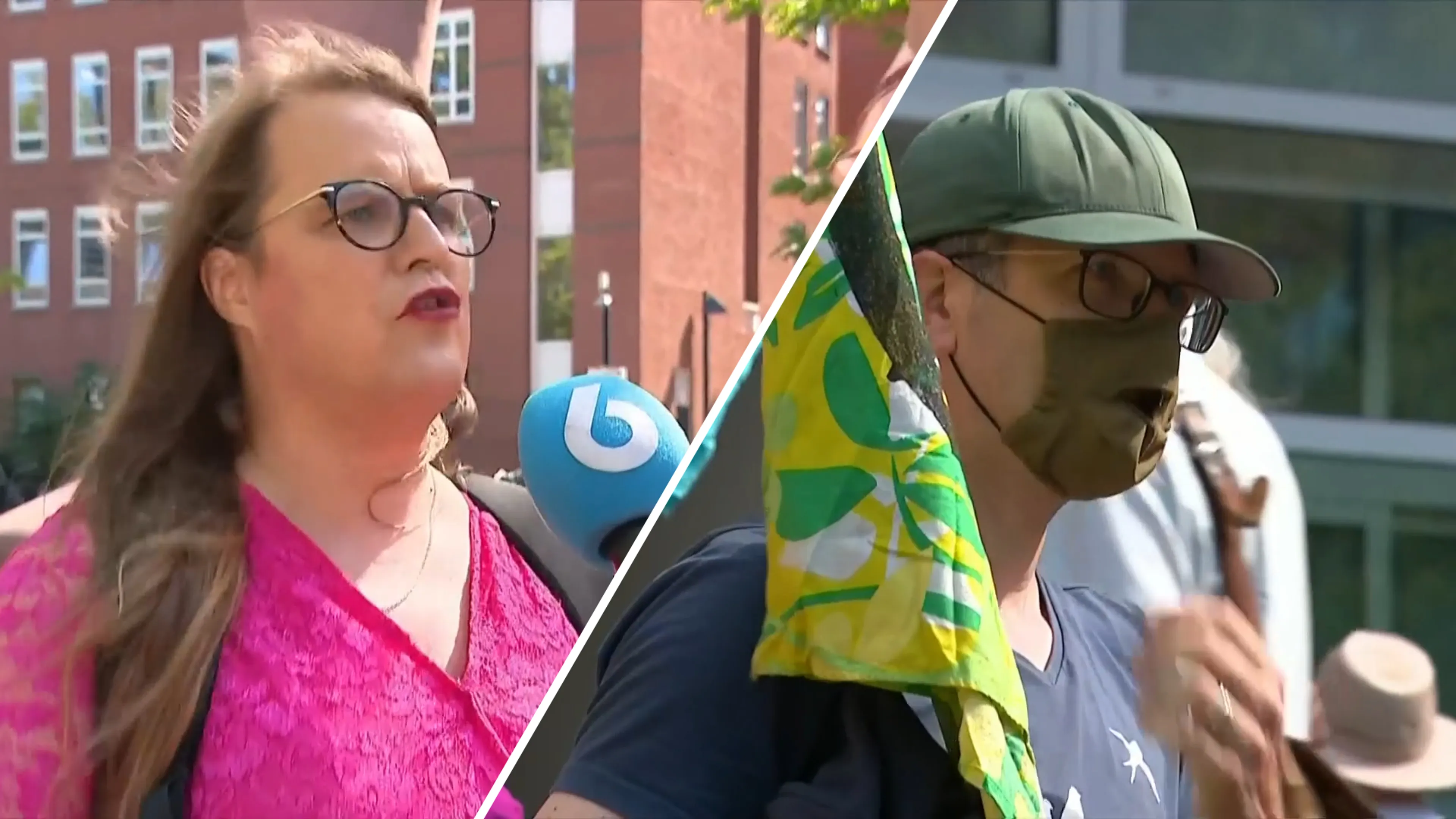Extinction Rebellion-demonstrant woest: 'Jullie verspreiden leugens!'