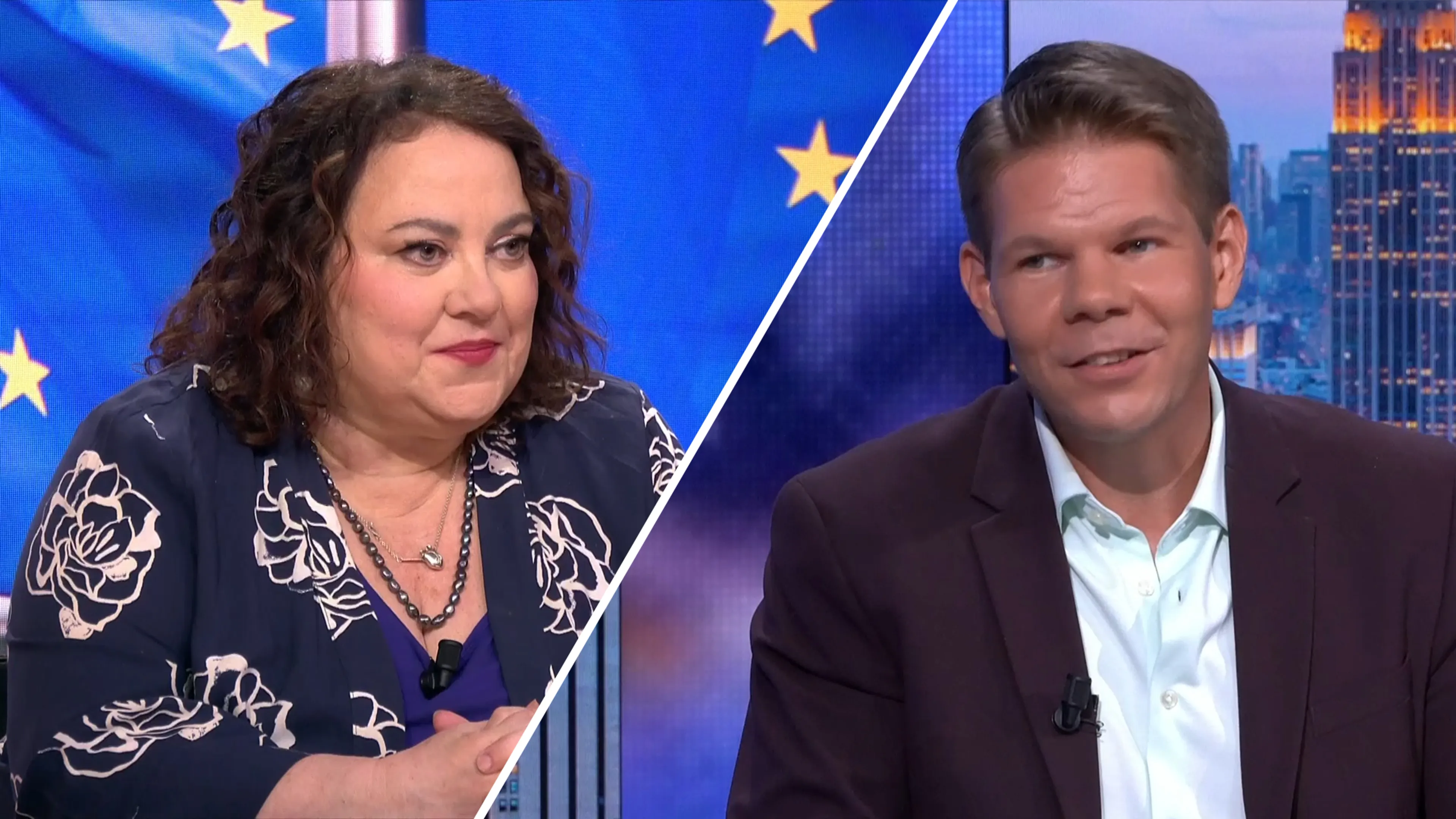 Nausicaa Marbe en Victor Vlam donderdagavond bij Nieuws van de Dag