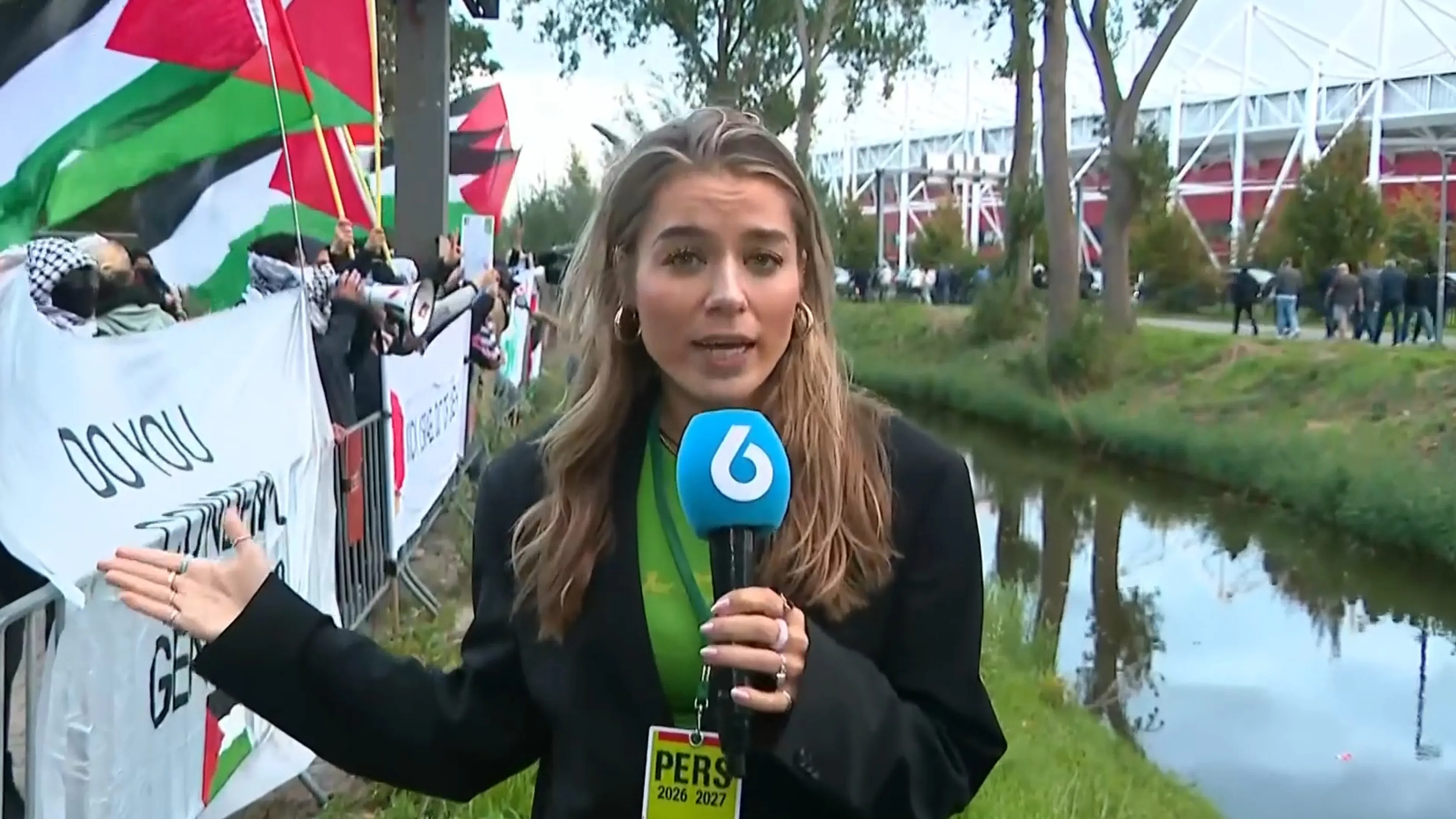 Pro-Palestinademonstratie in aanloop naar wedstrijd tegen Israëlische club in Alkmaar
