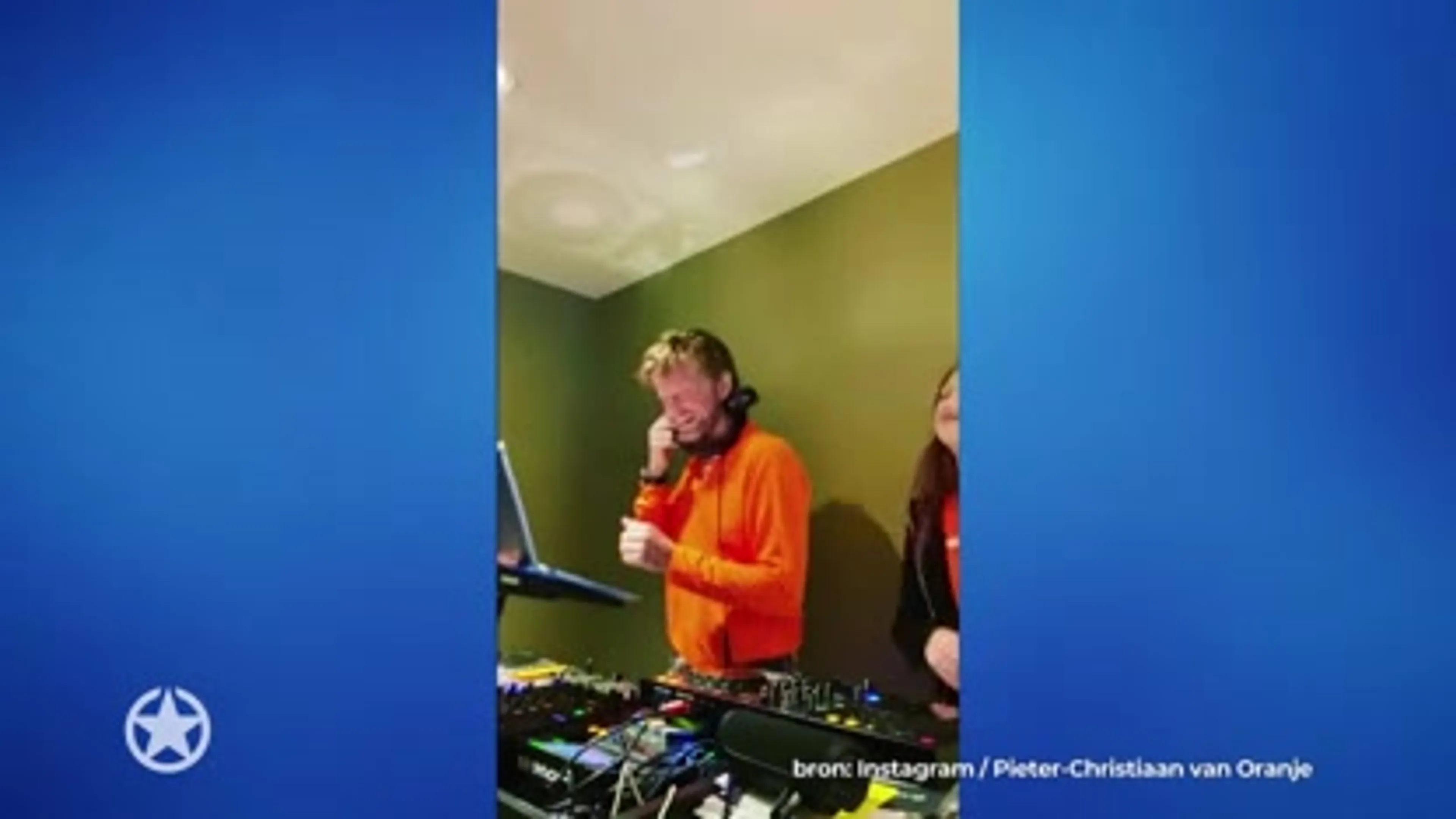 Prins Pieter-Christiaan draait dj-set