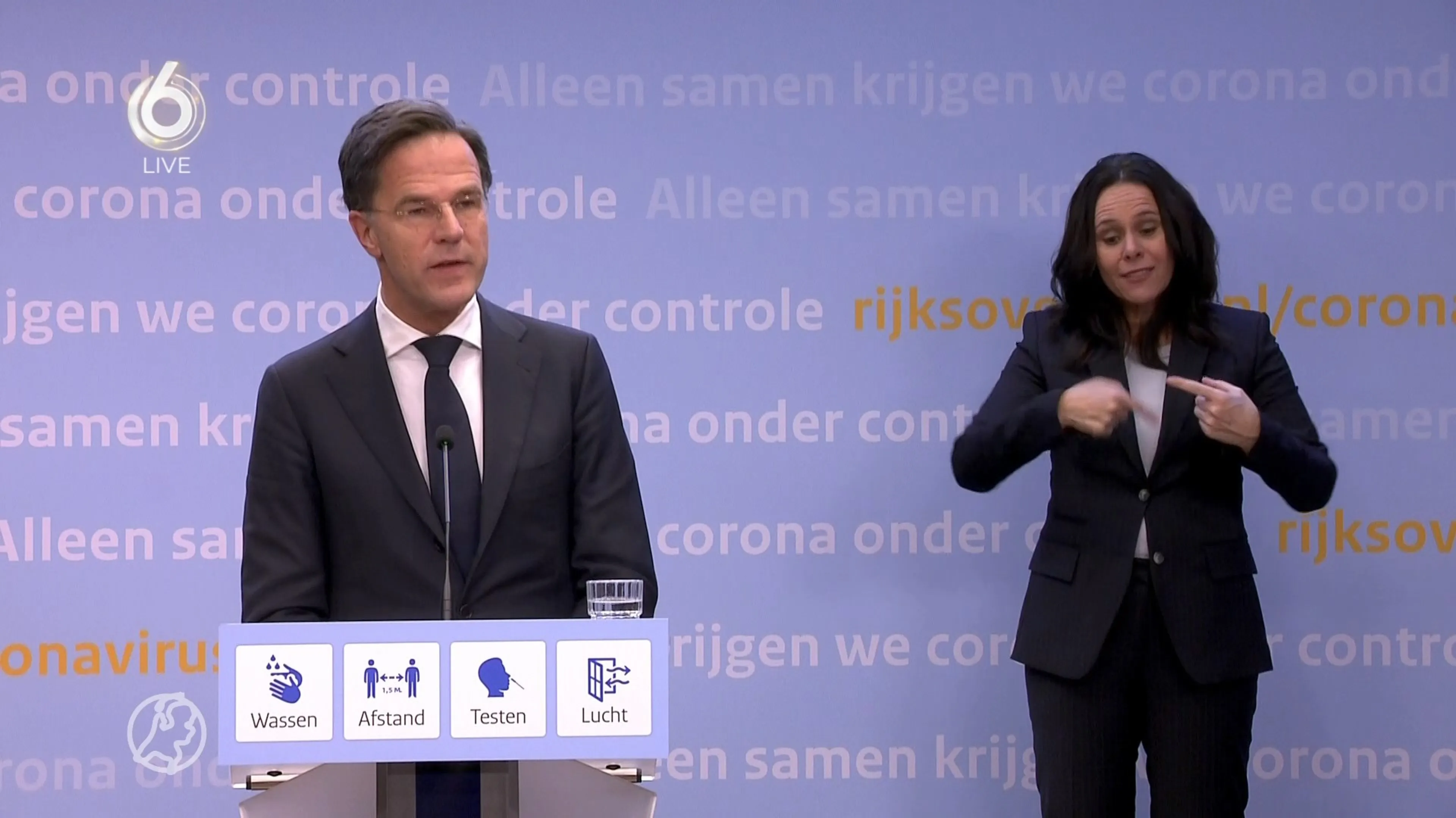 Mark Rutte: 'Nederland gaat vanaf morgen weer op slot'