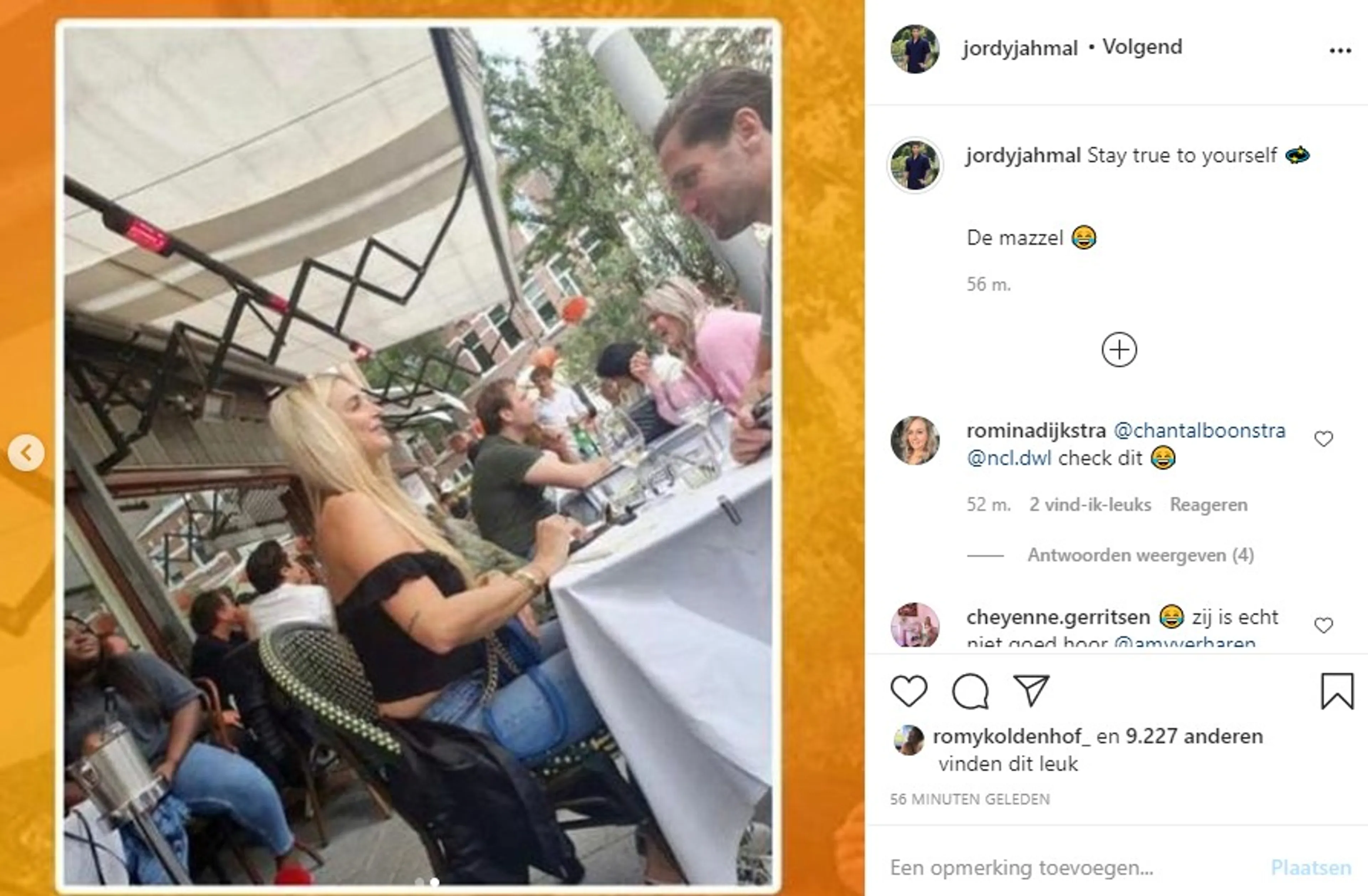 Jordy steekt dikke middelvinger op naar Gaby
