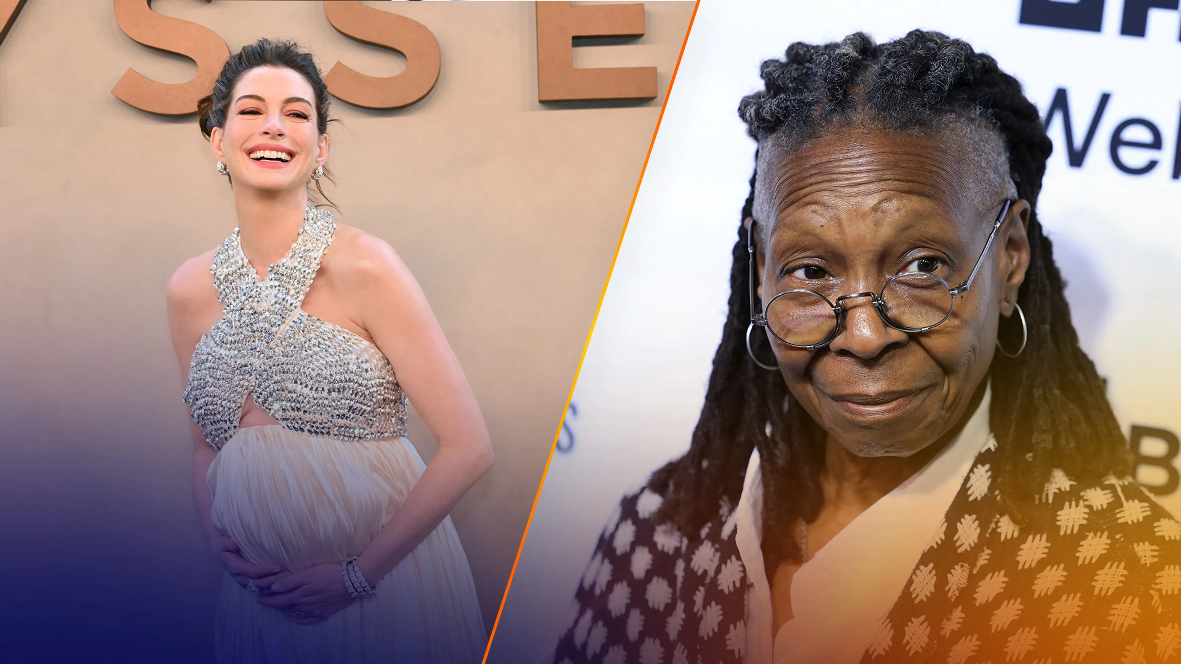 Zwangere Anne Hathaway in tranen door Whoopi Goldberg