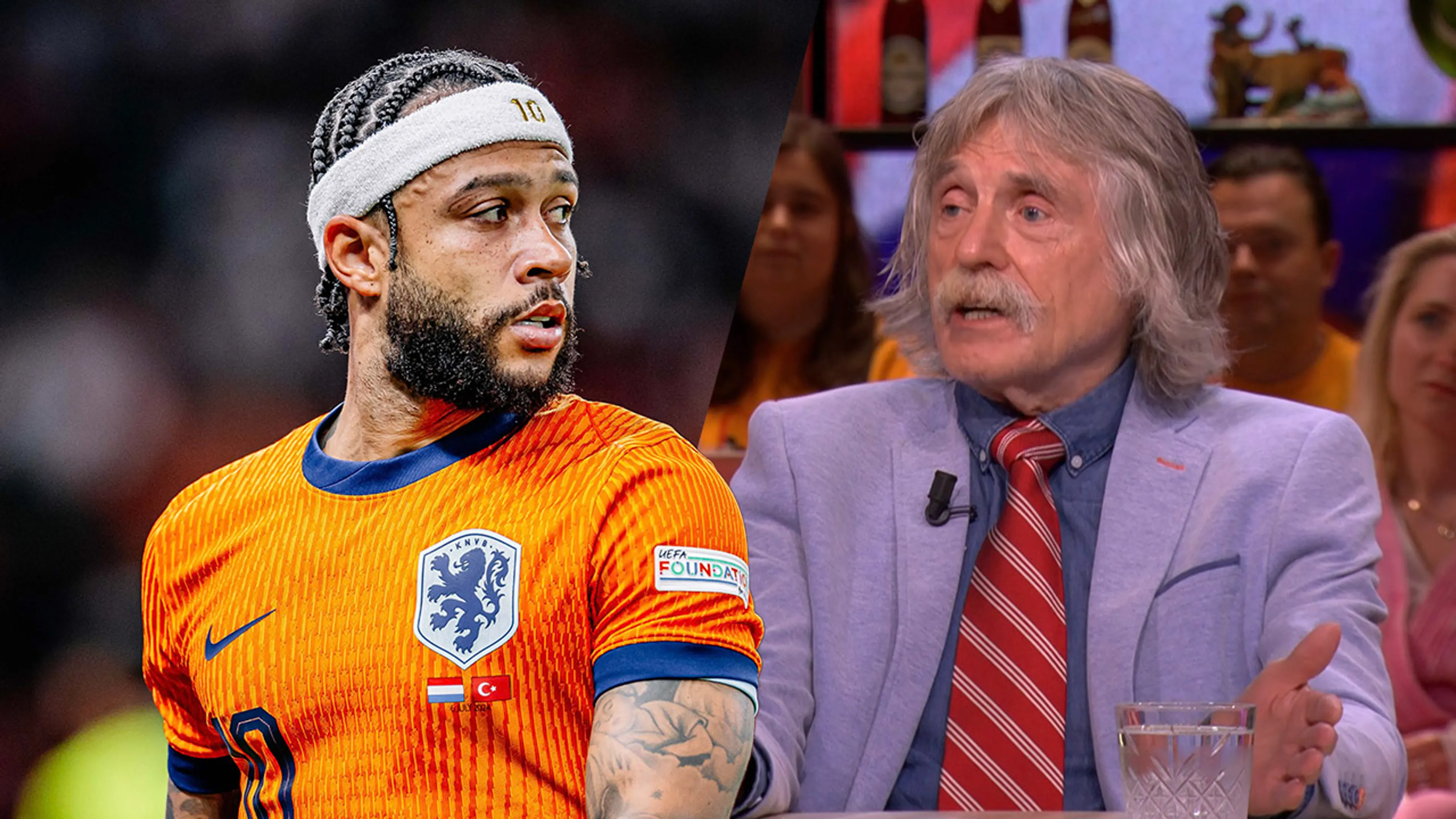 Johan snapt niets van beschermde status Memphis Depay: 'Met zijn rare haarband!'