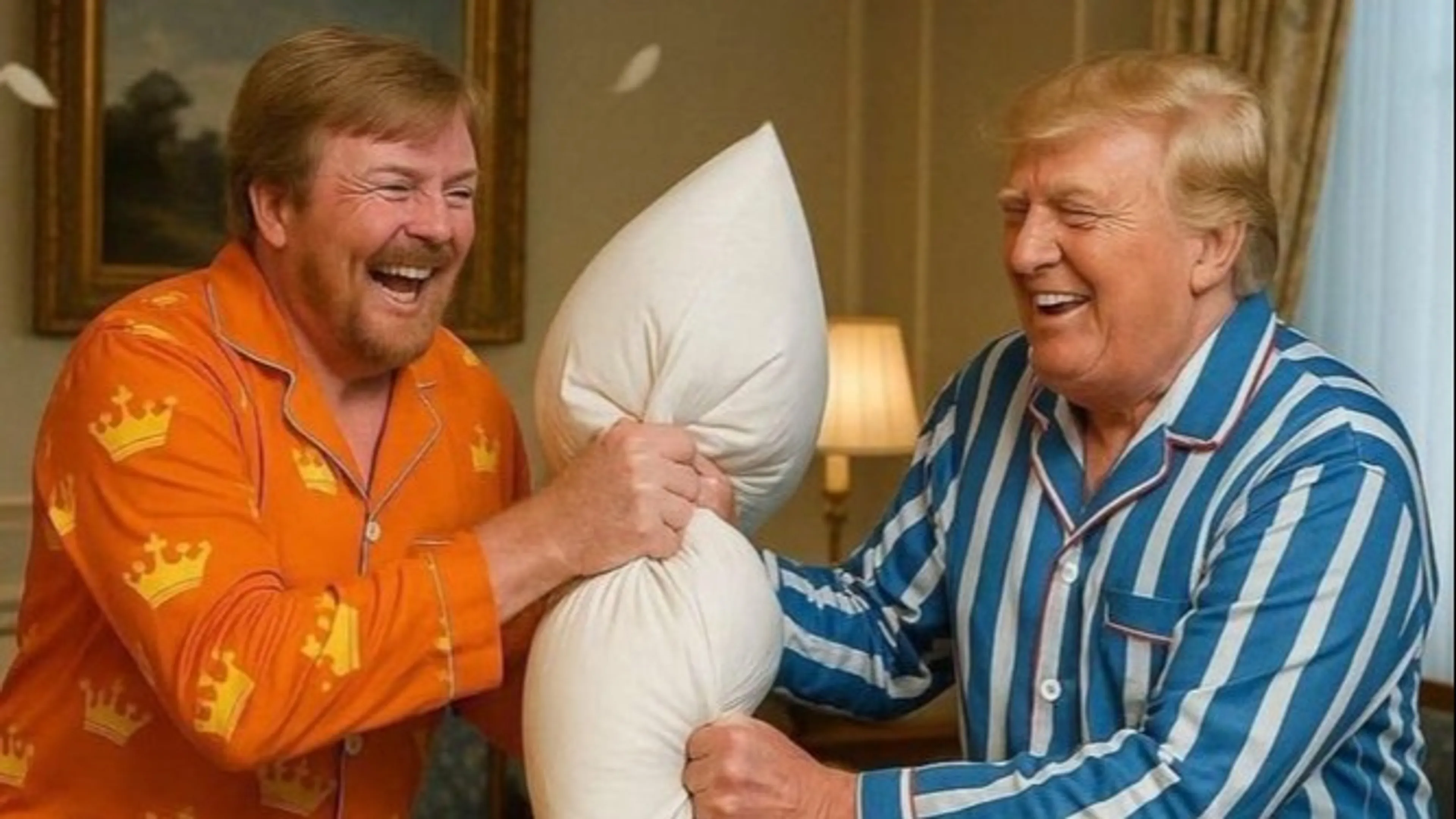 AI-beelden van Donald Trump bij koning Willem-Alexander zorgen voor hilariteit
