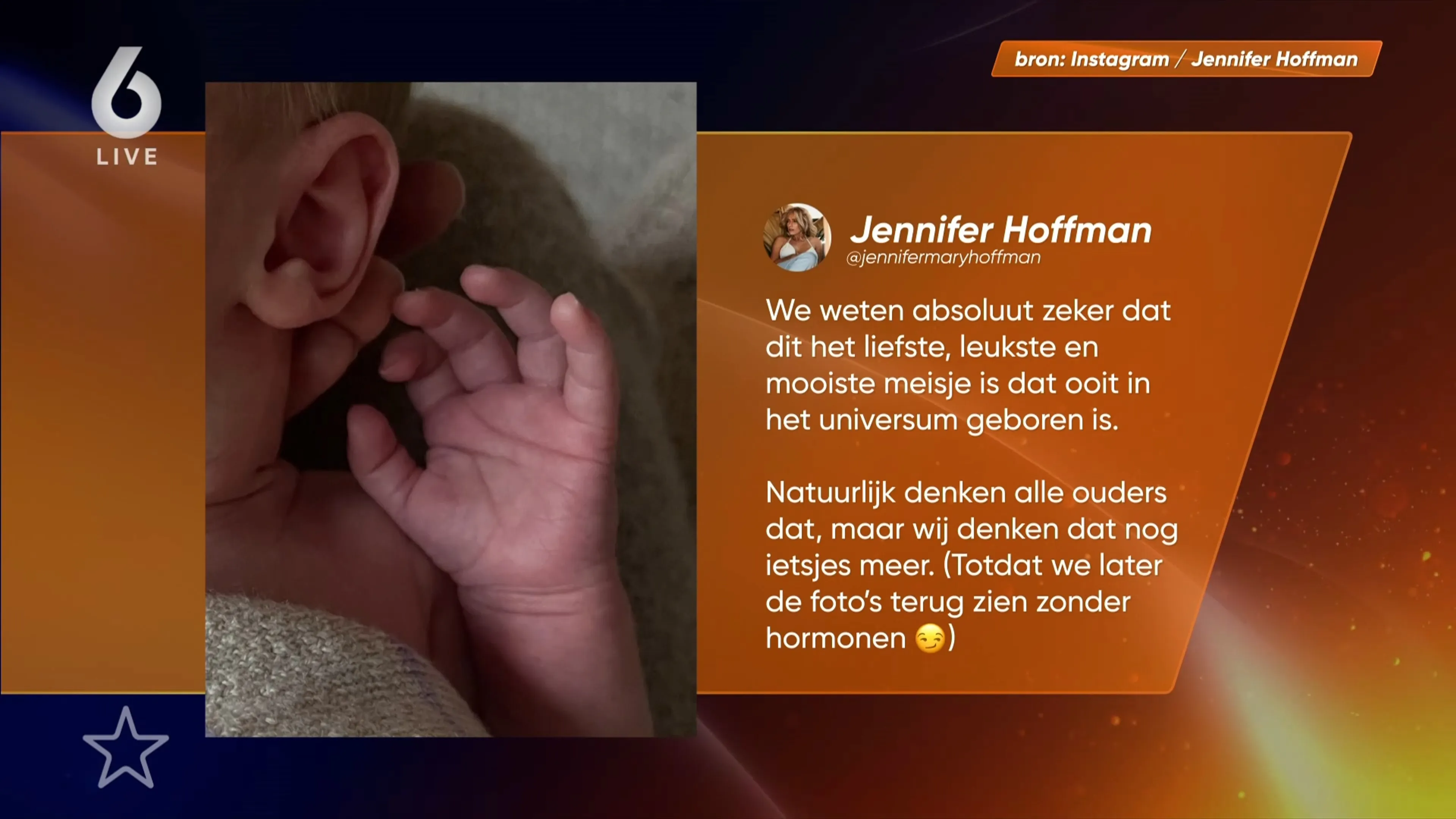 Jennifer Hoffman bevallen van tweede kindje