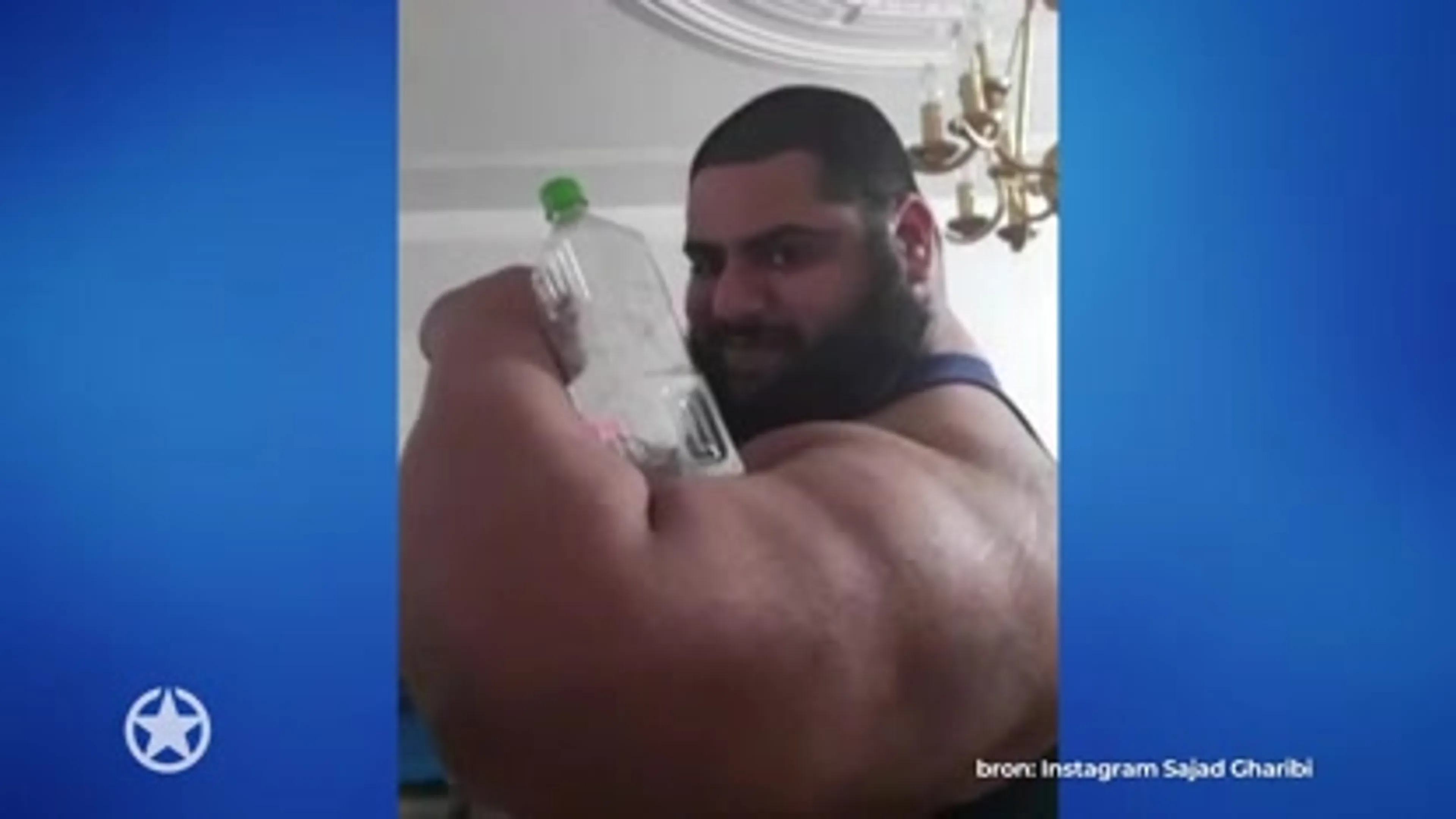 Deze Iraanse man wil de nieuwe hulk worden
