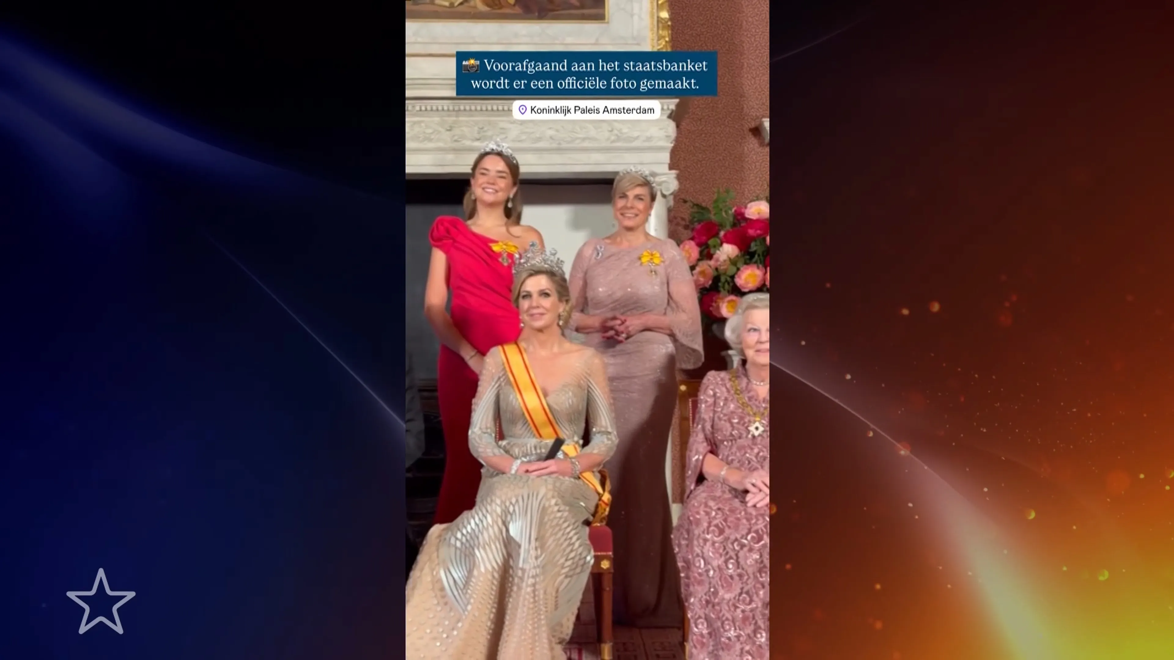 Prinses Ariane straalt naast grote zus Amalia tijdens eerste staatsbanketfoto