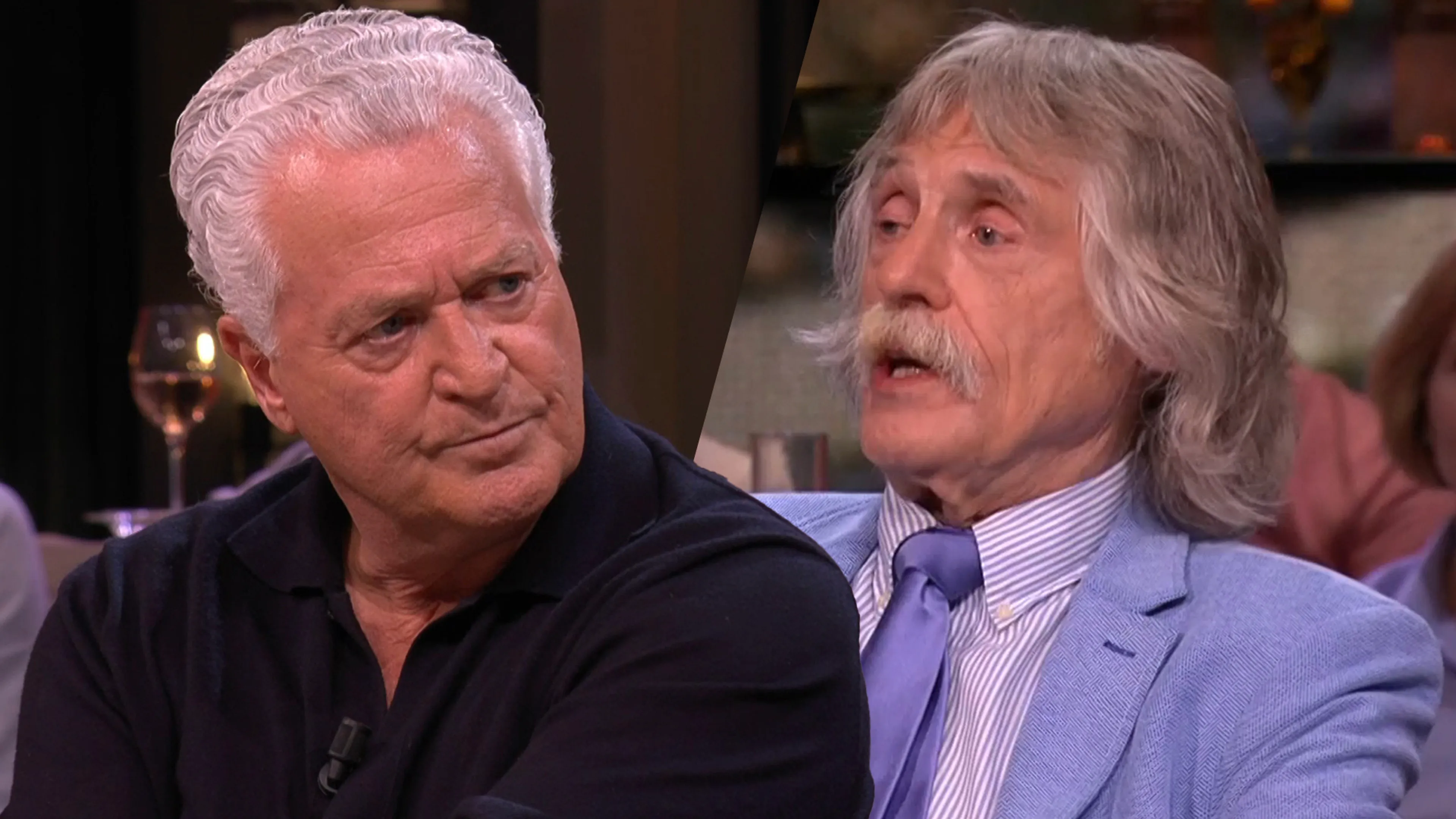 Bram Moszkowicz spreekt Johan Derksen direct aan bij start uitzending: ‘Dat heeft mij geraakt!'