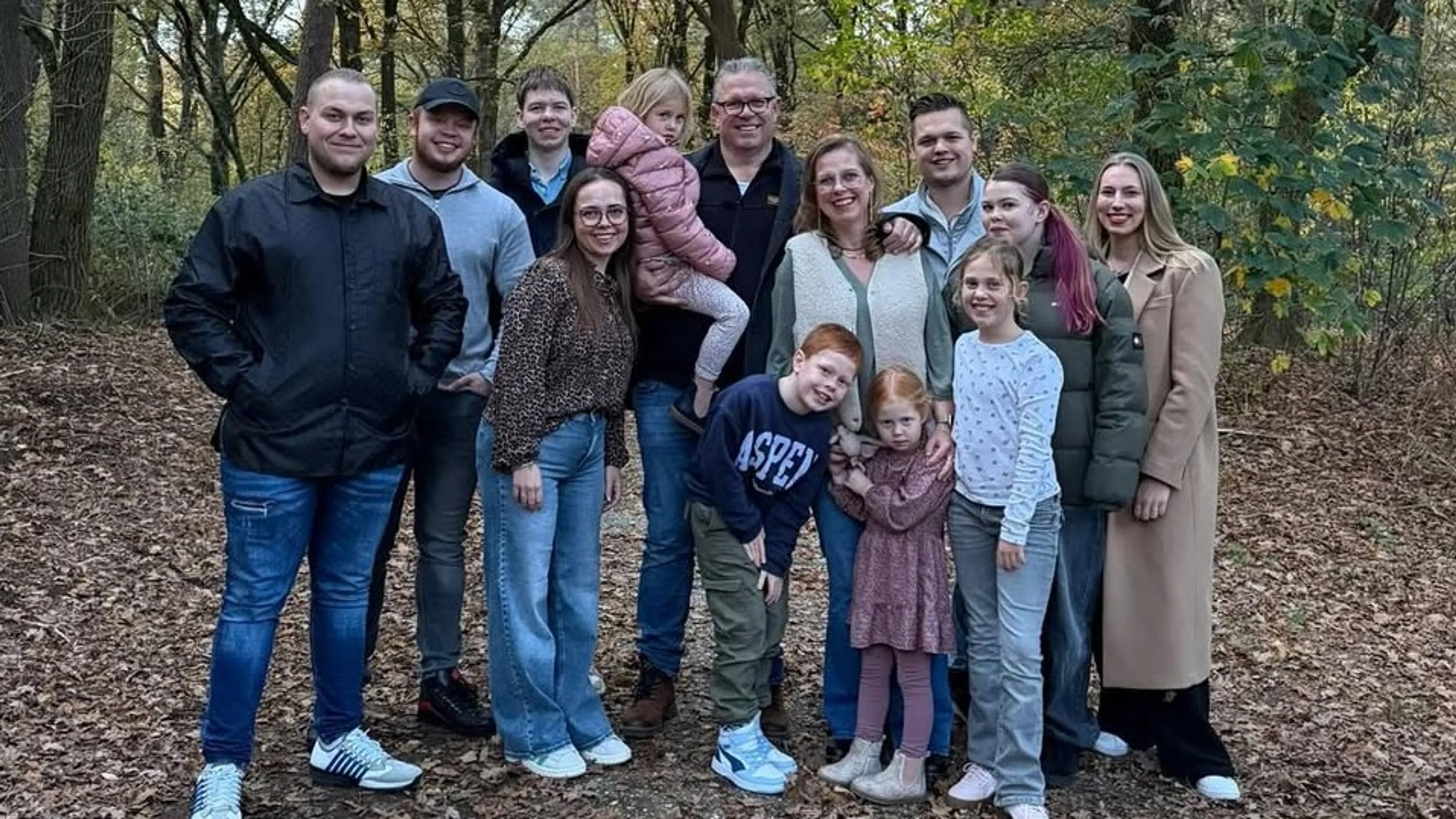 Een huis vol emigreert-familie verwacht tiende kindje