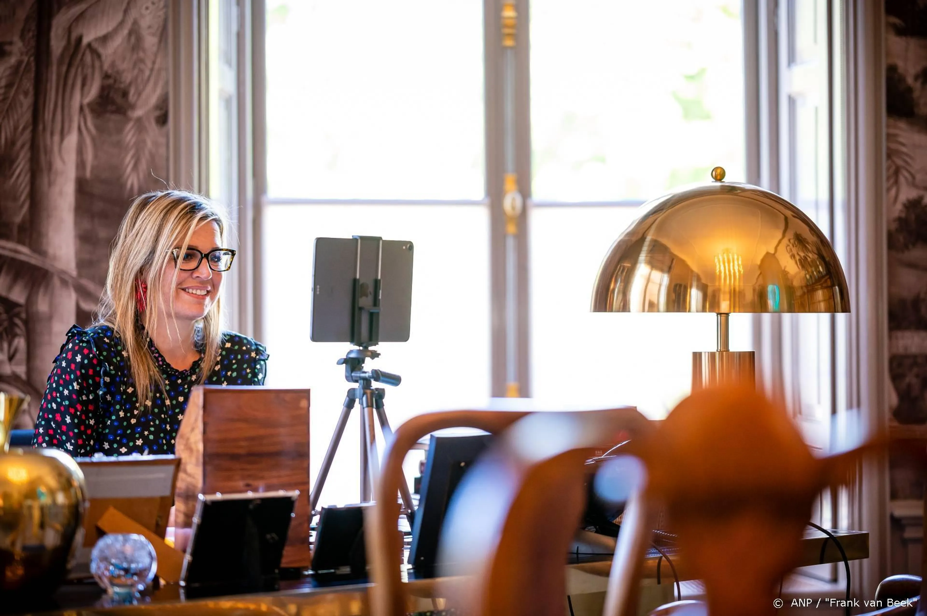 Máxima verrast Jeroen van der Boom tijdens videosessie