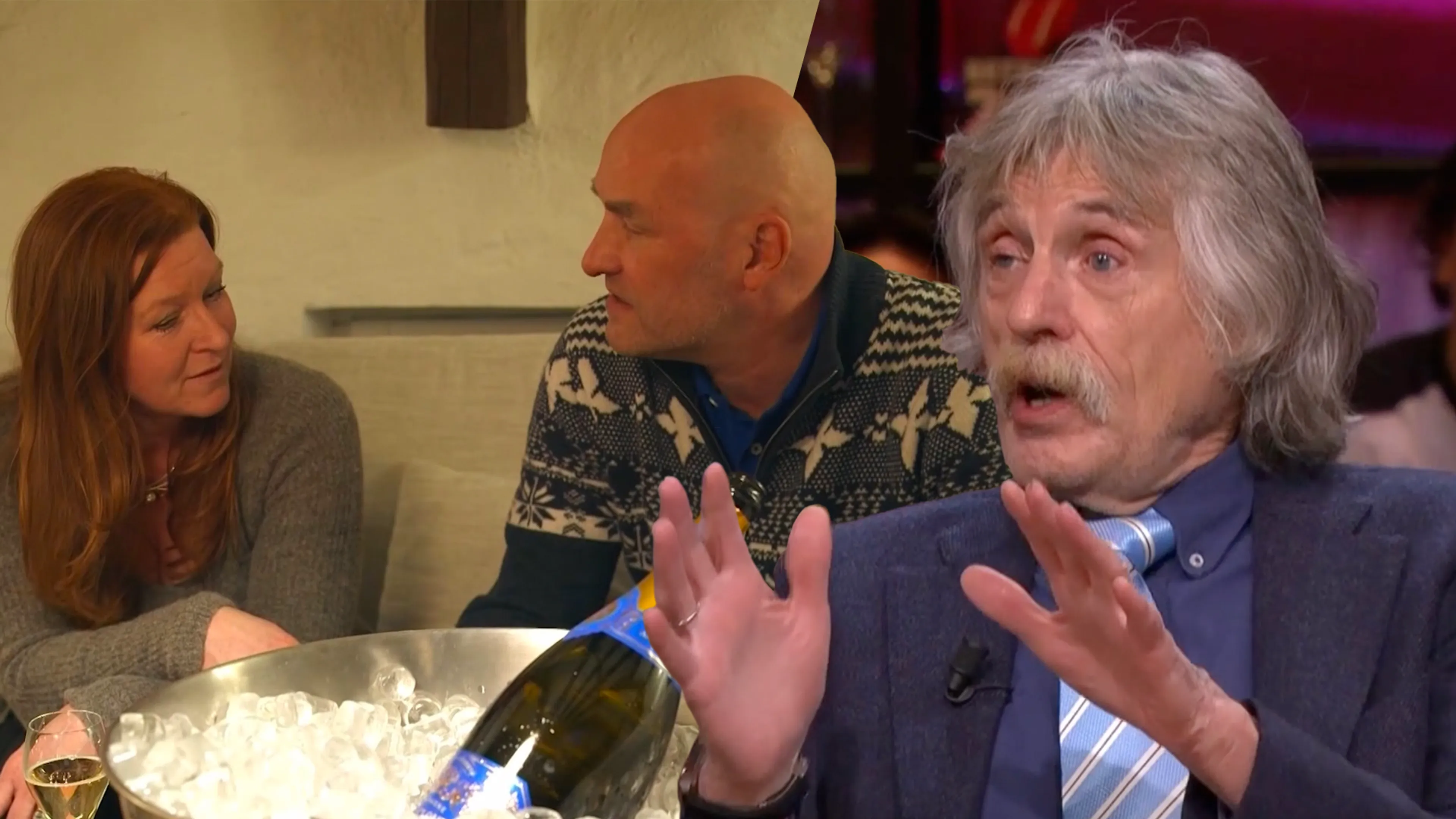 Johan Derksen staat versteld van uitkomst liefdesavontuur Gilbert en Elsje in Winter Vol Liefde