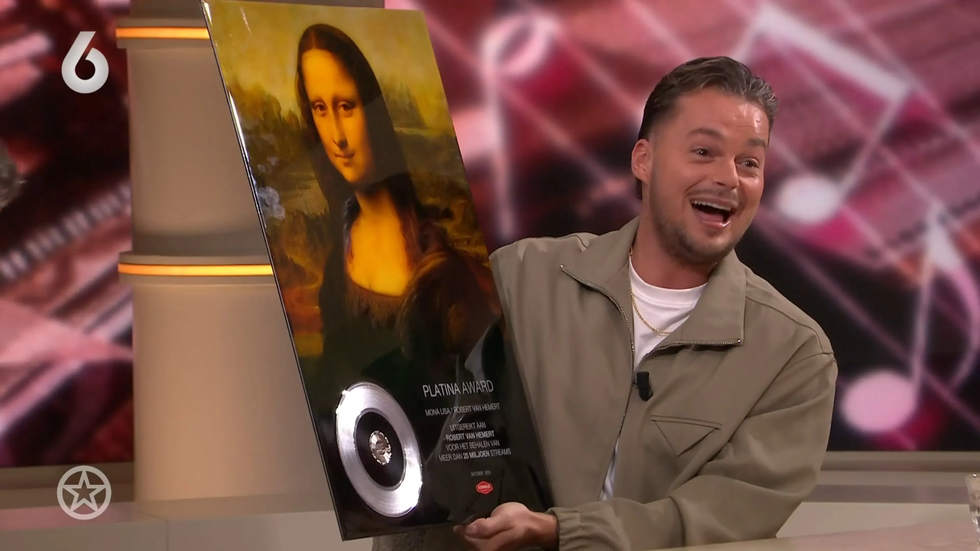 Platina voor Robert van Hemert met ‘Mona Lisa’