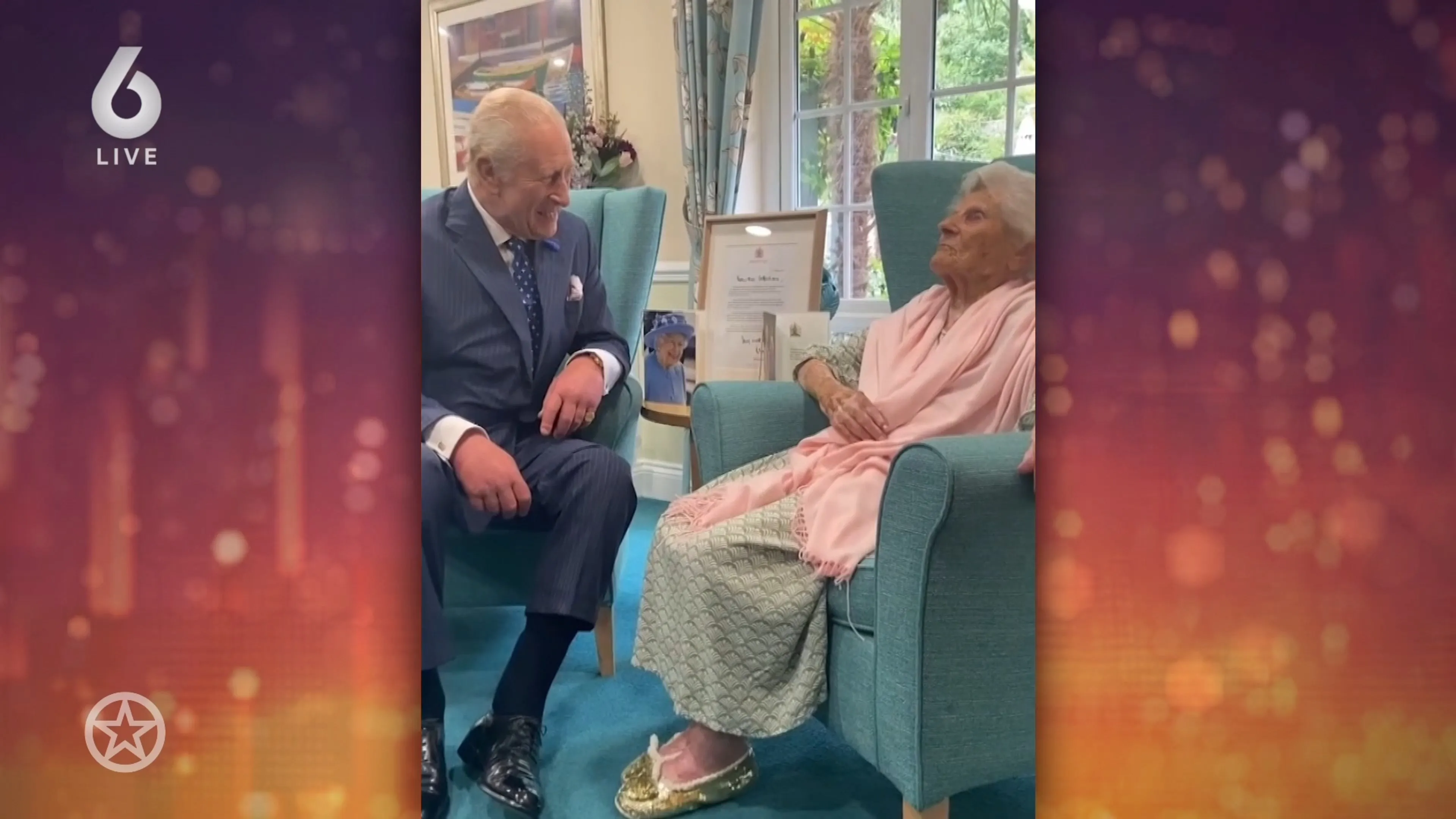 'Schattig' moment tussen Britse koning Charles en oudste vrouw ter wereld