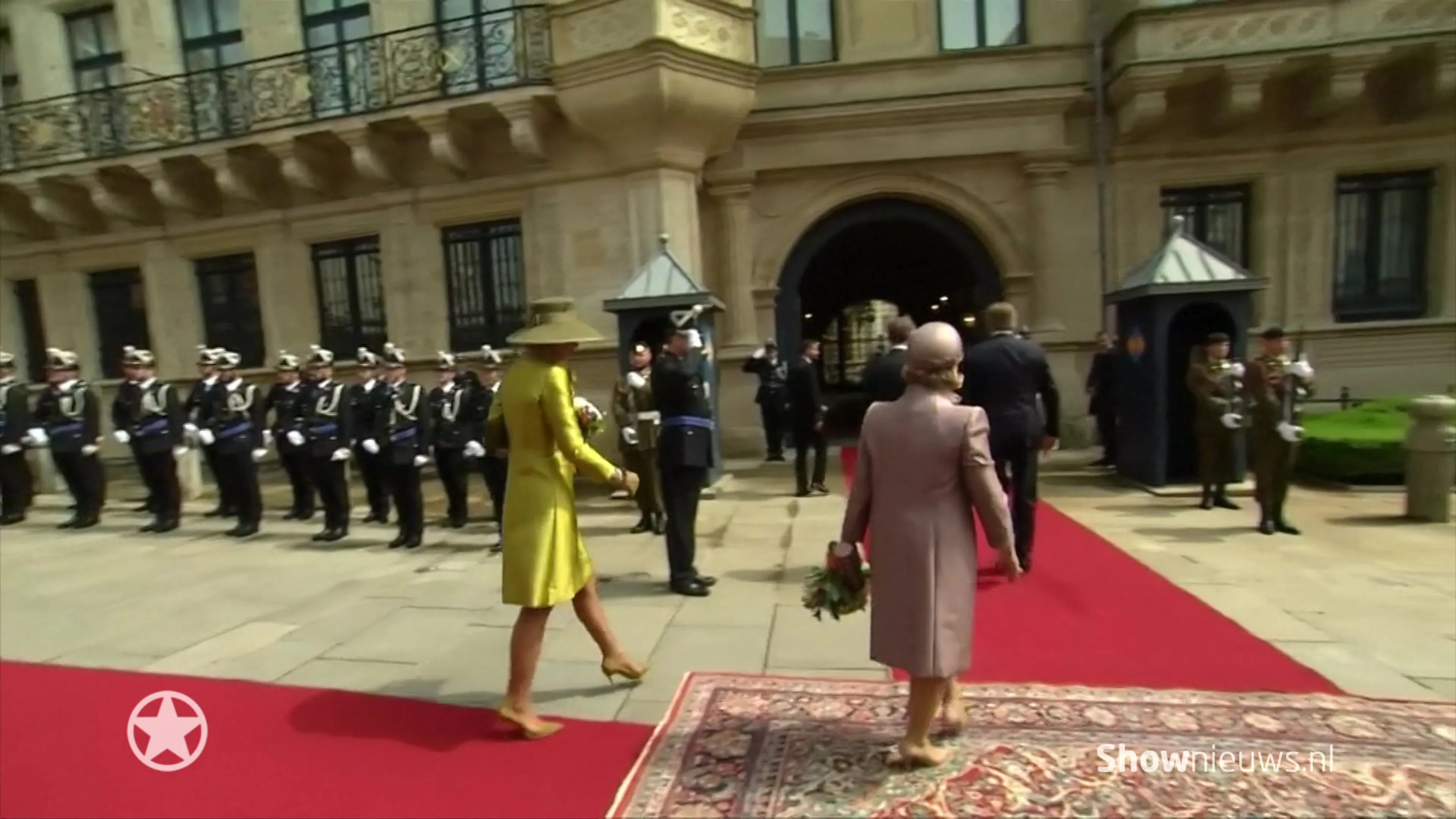 Koningspaar aangekomen in Luxemburg