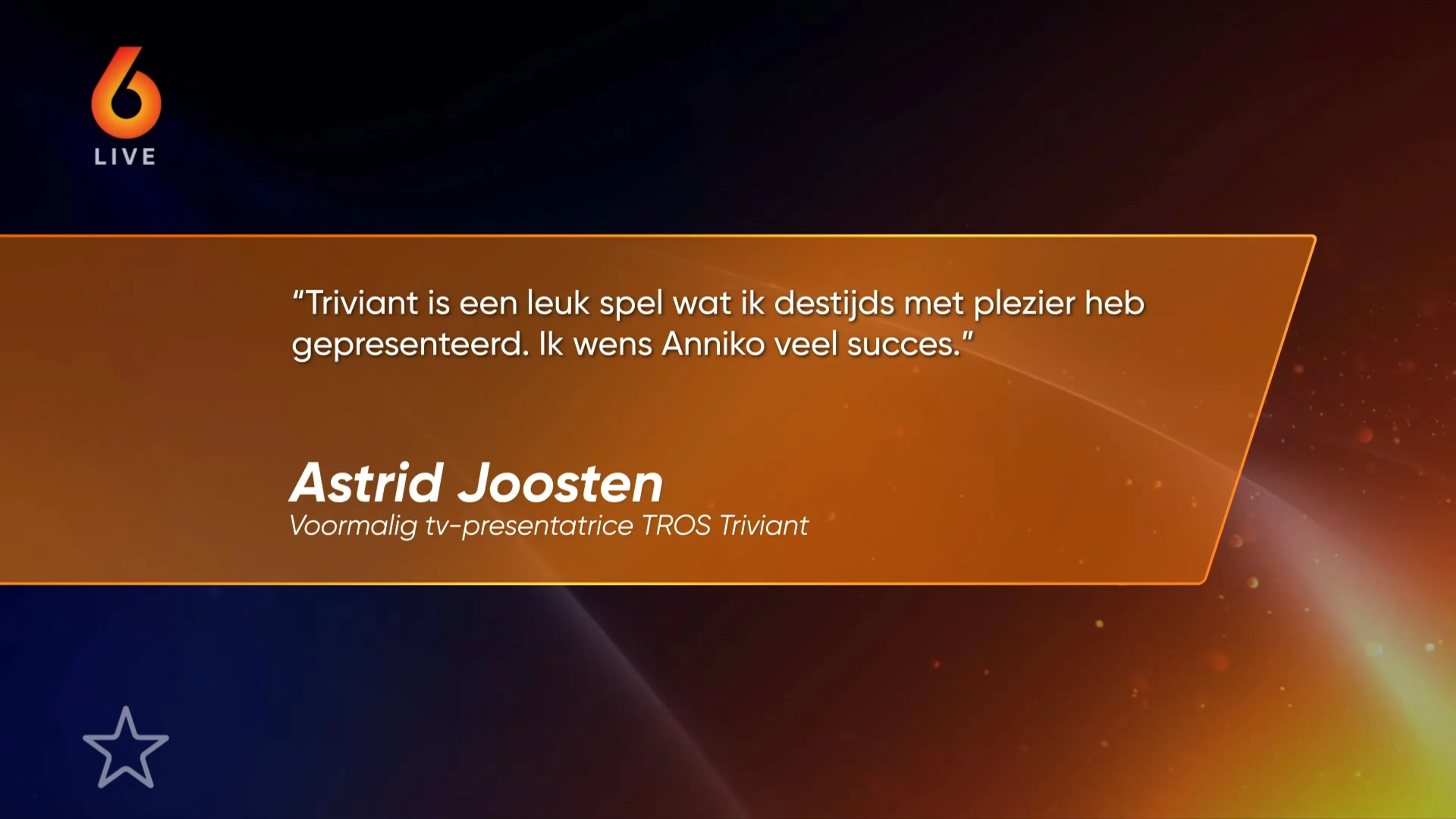 Anniko van Santen presenteert AVROTROS Triviant
