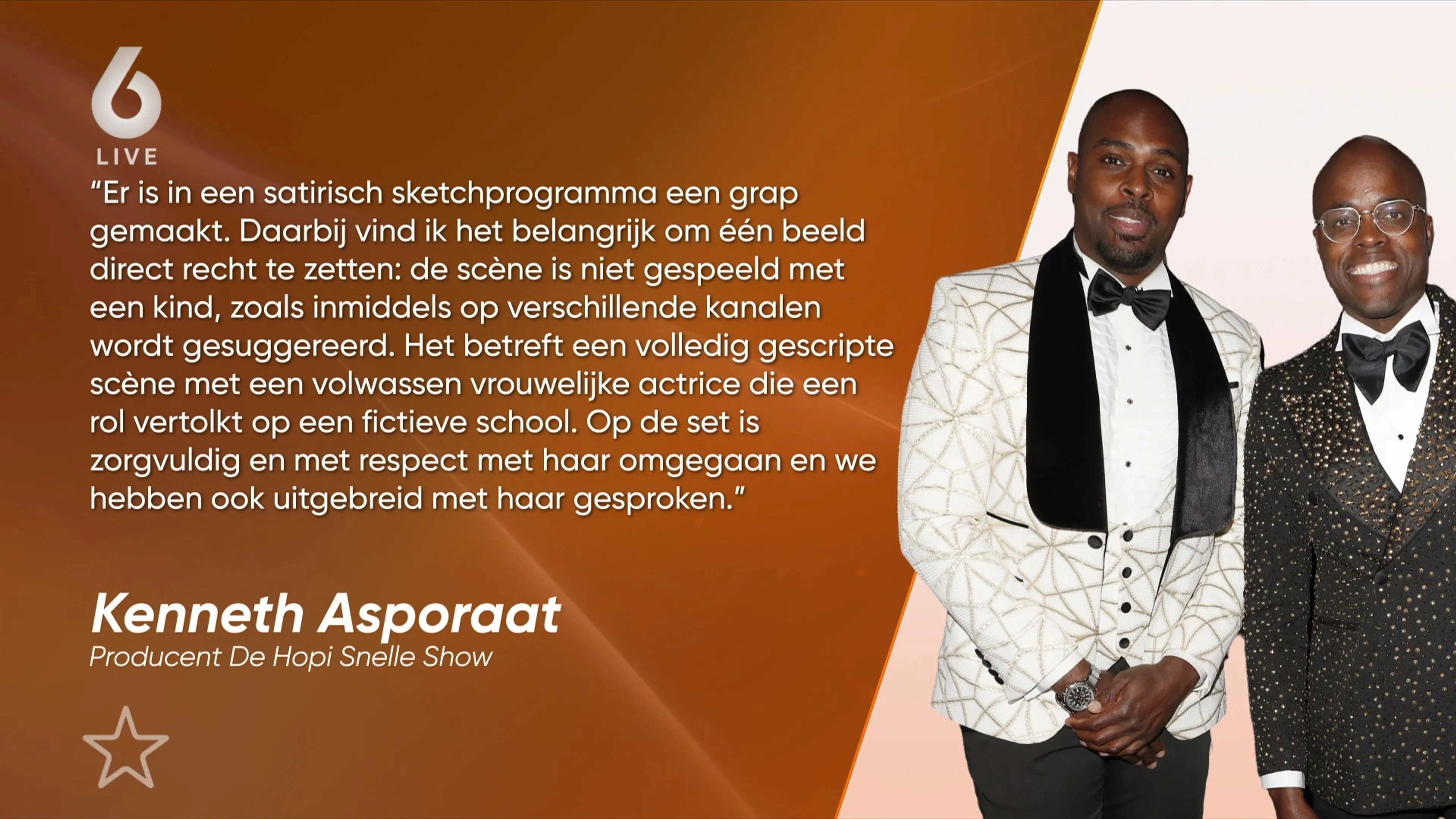 Discussie in Shownieuws over 'fatshame-rel' Jandino Asporaat