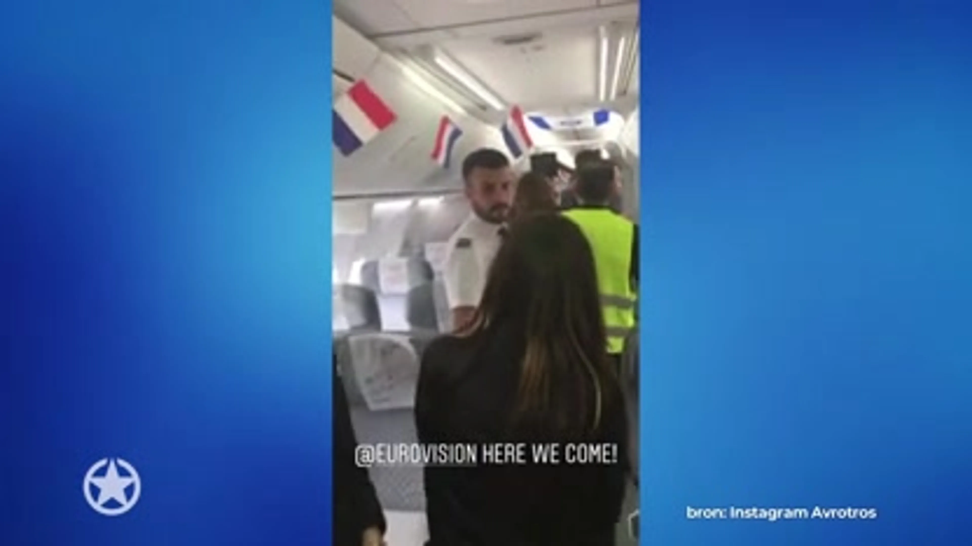 Duncan als wereldster onthaald in vliegtuig naar Tel Aviv
