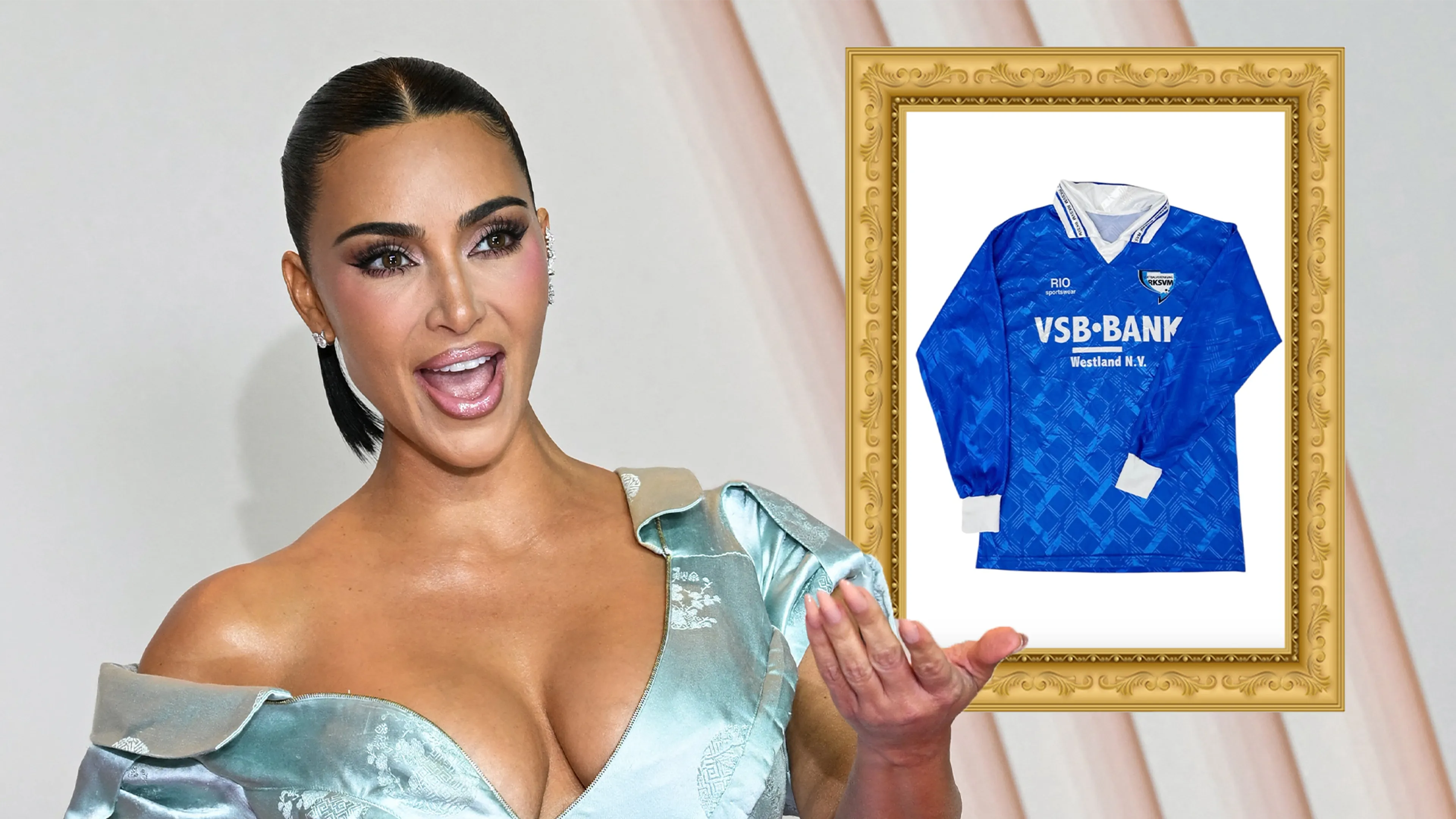 Kim Kardashian verkoopt voetbalshirt van déze amateurclub uit Nederland