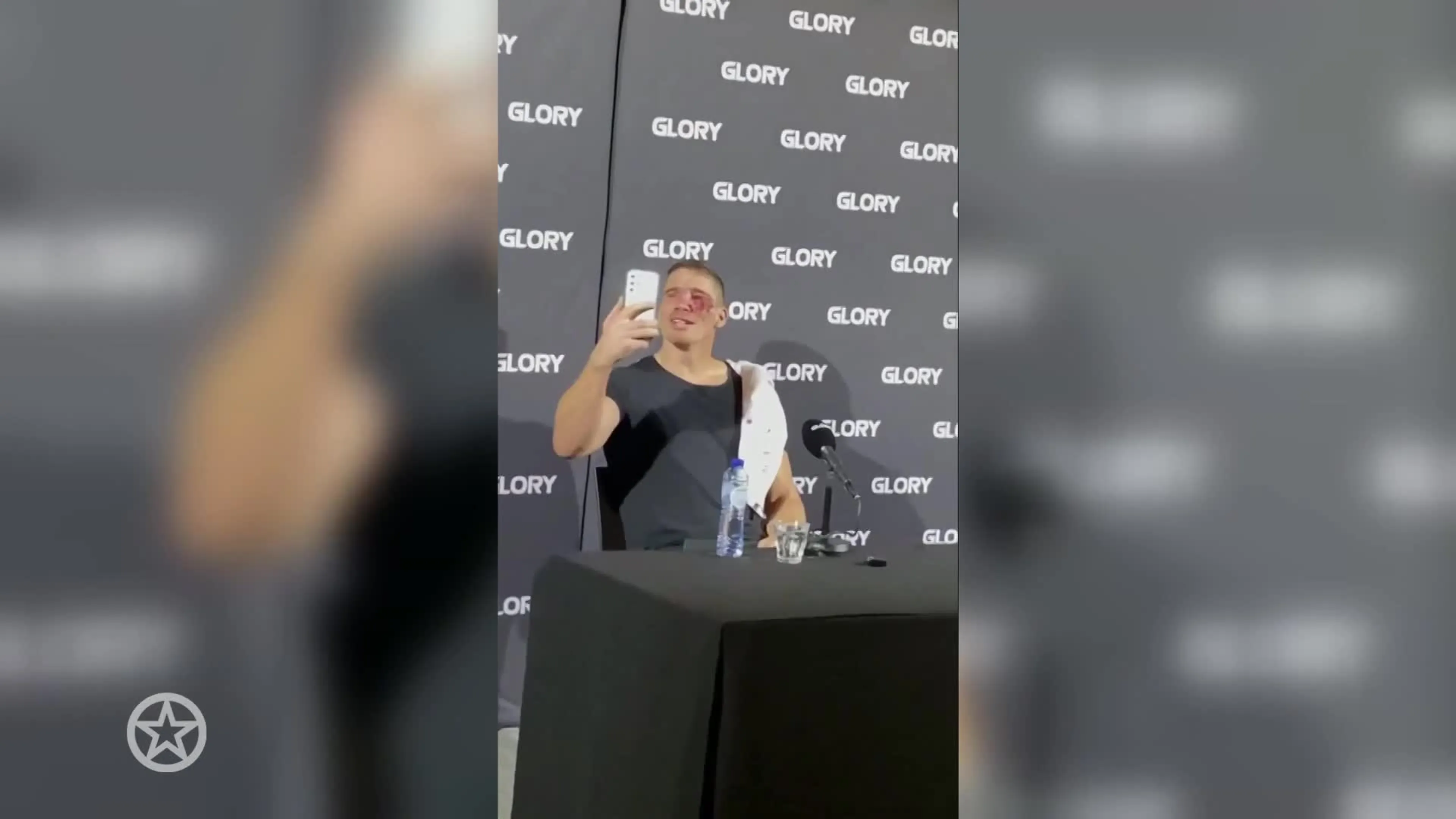 Rico Verhoeven gehavend na gevecht