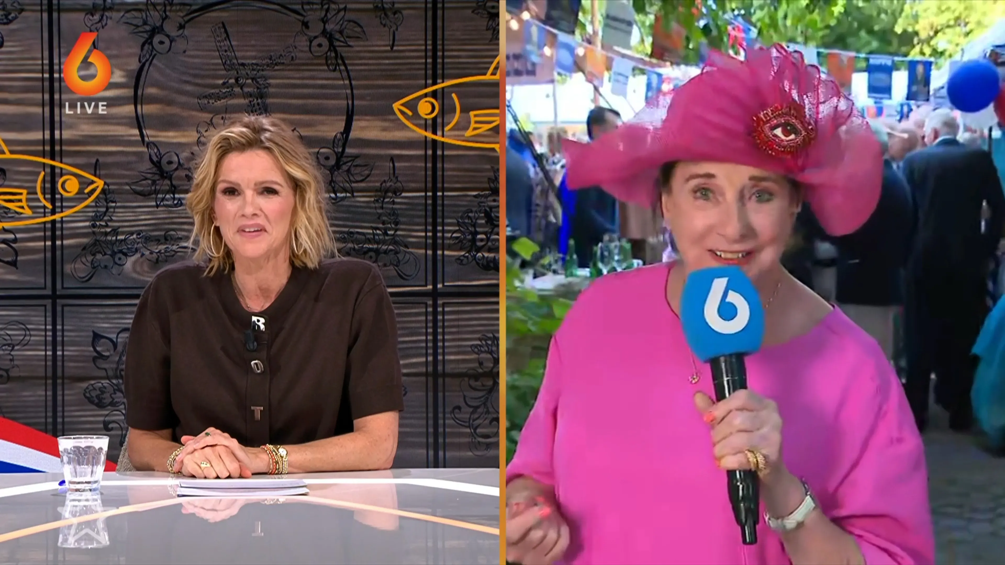 Catherine Keyl live bij Shownieuws tijdens de 63e Nationale Haringparty