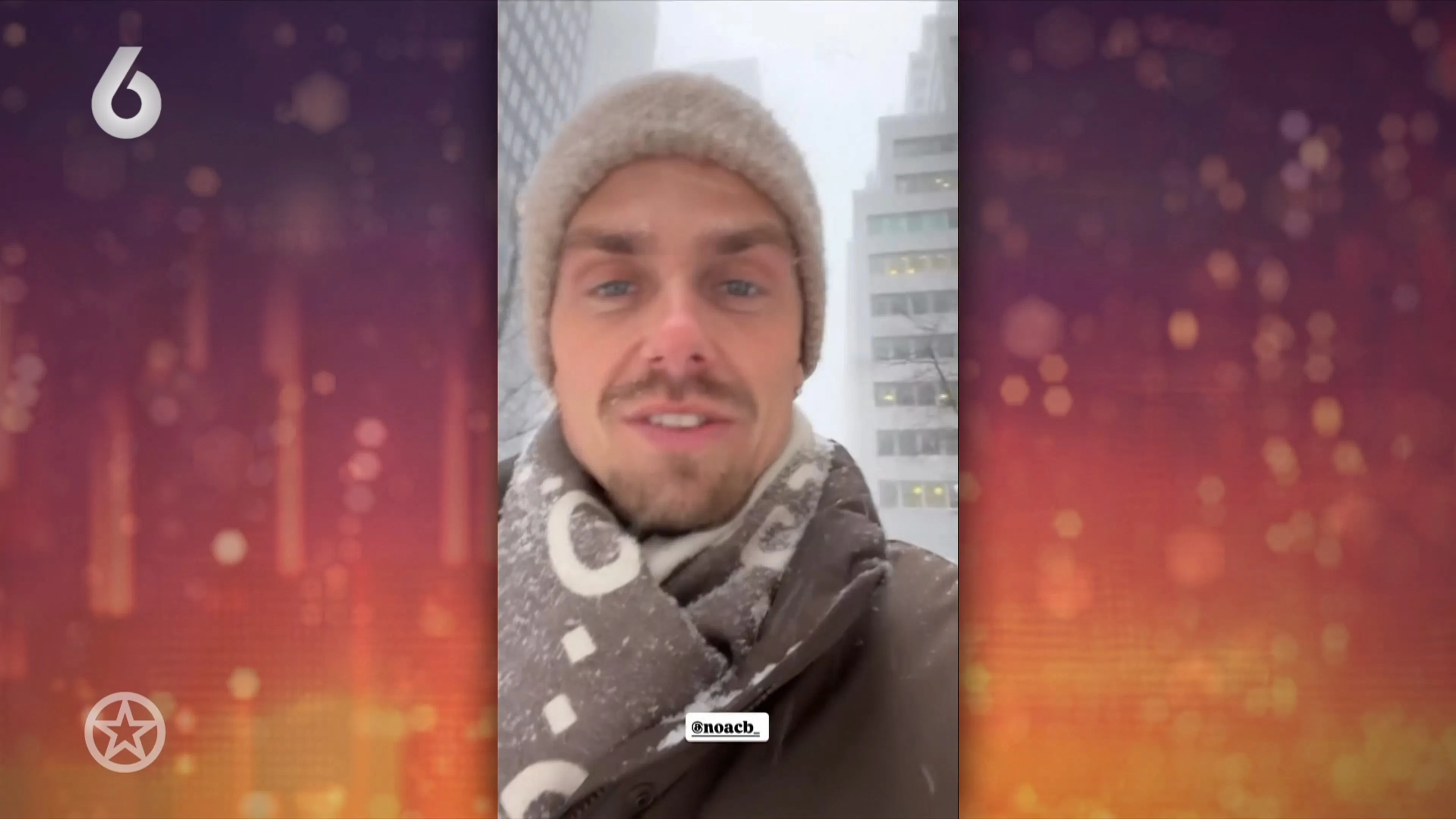 André Hazes en Noa ingesneeuwd in New York