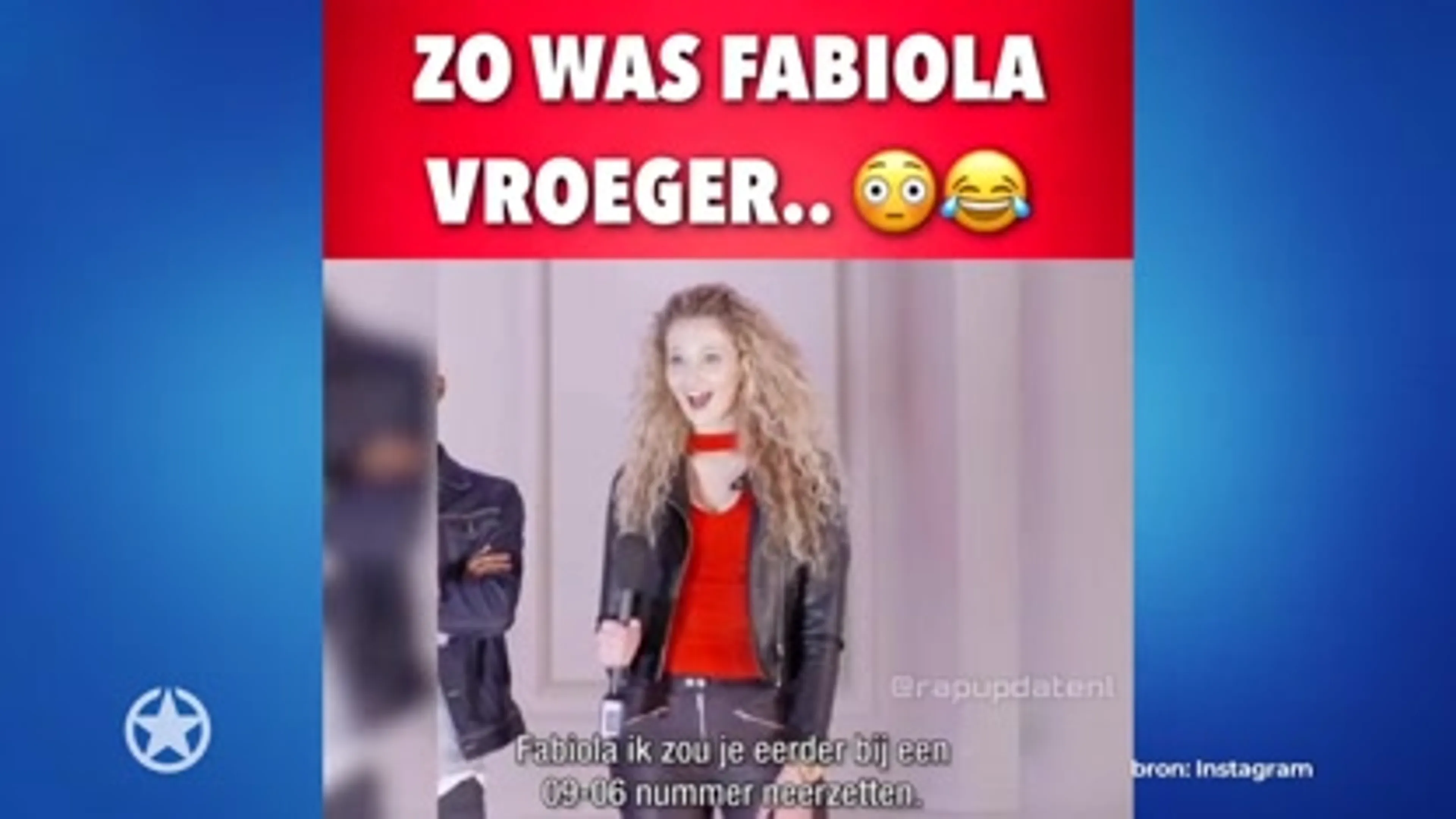 ZIEN: Een piepjonge Fabiola showt 'rampzalige' presentatiekunsten