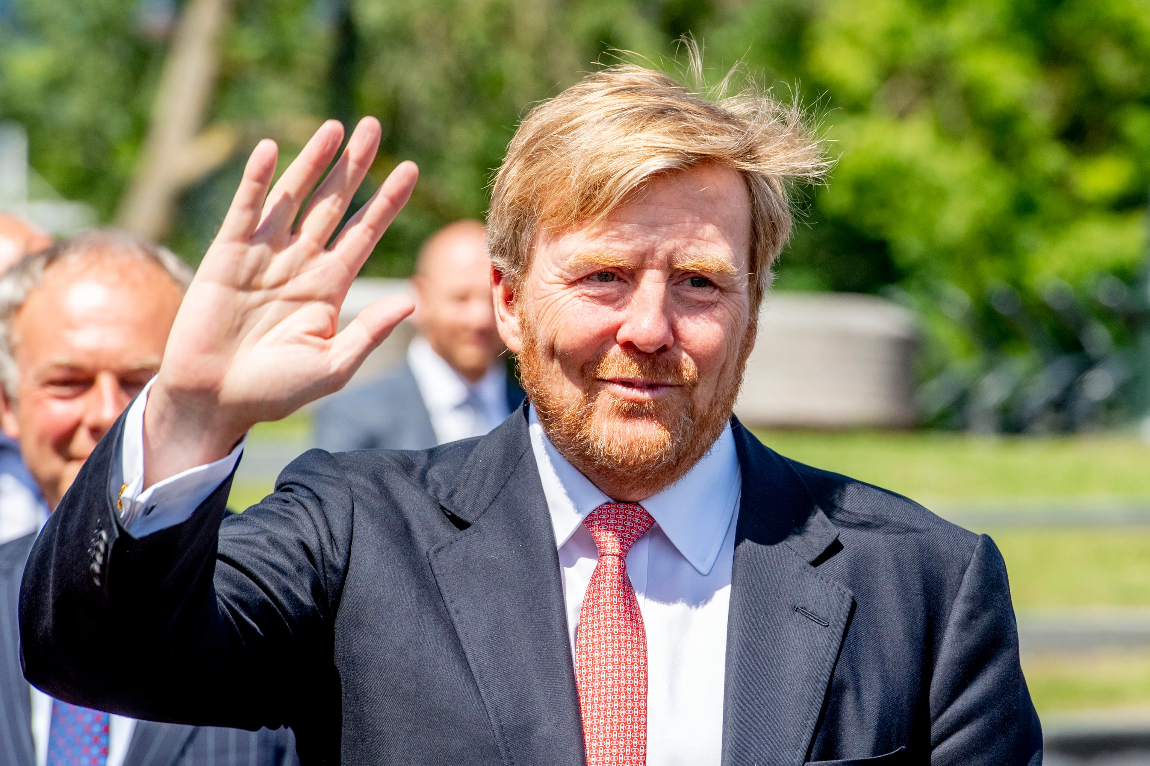 Koning Willem-Alexander op bezoek bij BOA's in Leiden