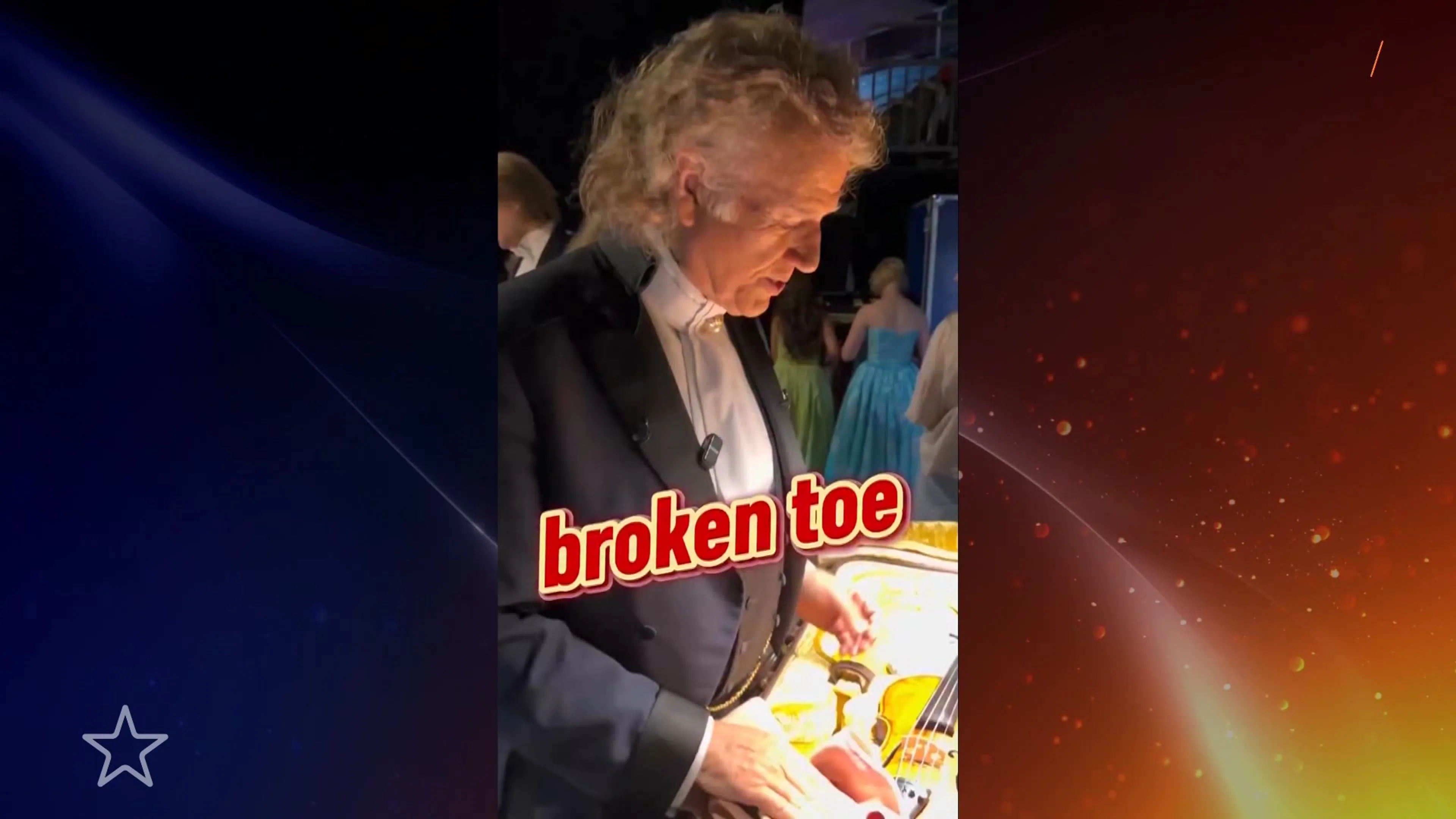 André Rieu loopt vlak voor een optreden een pijnlijke breuk op