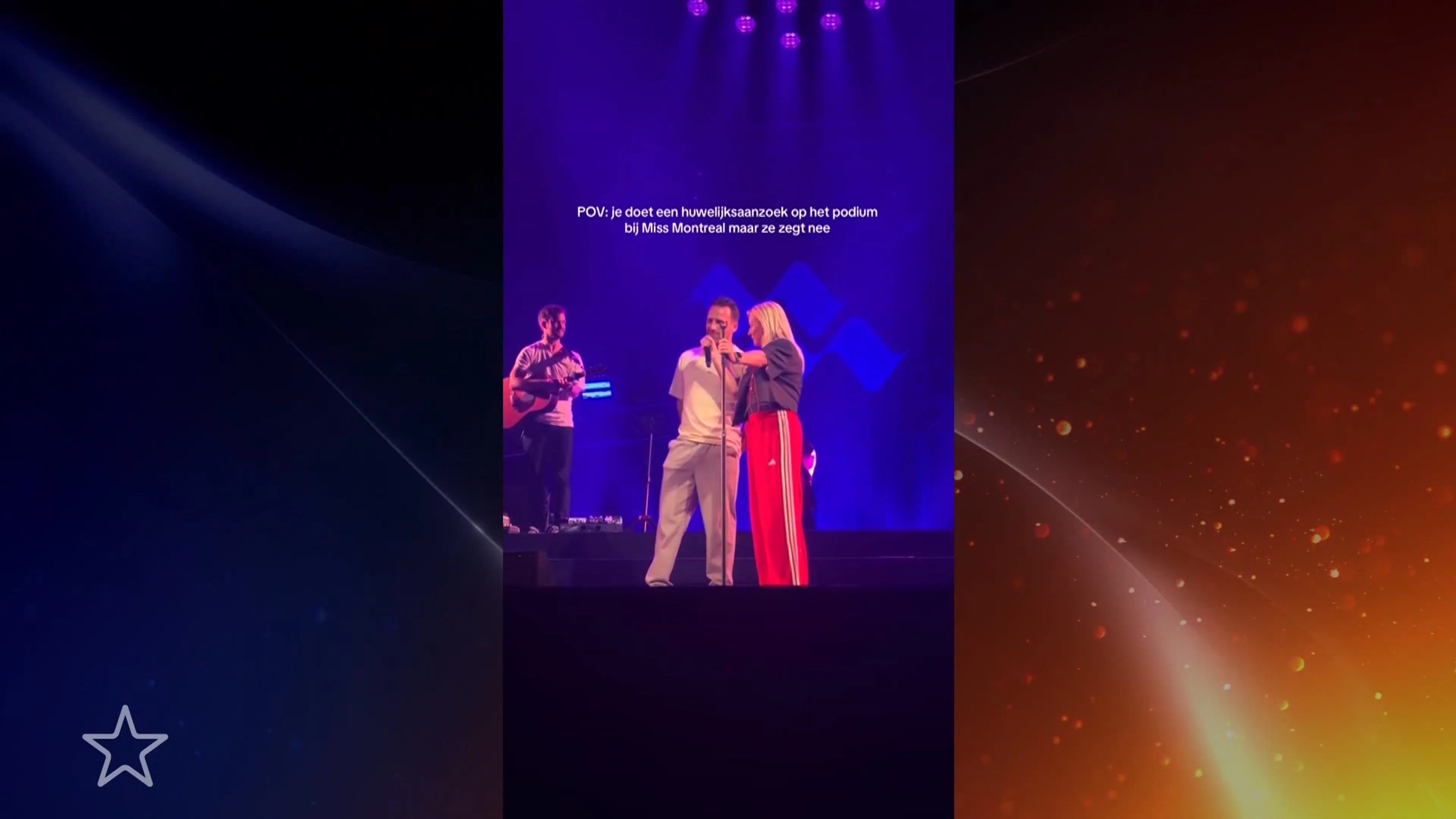Pijnlijk: man vraagt vriendin ten huwelijk bij concert Miss Montreal, wordt afgewezen