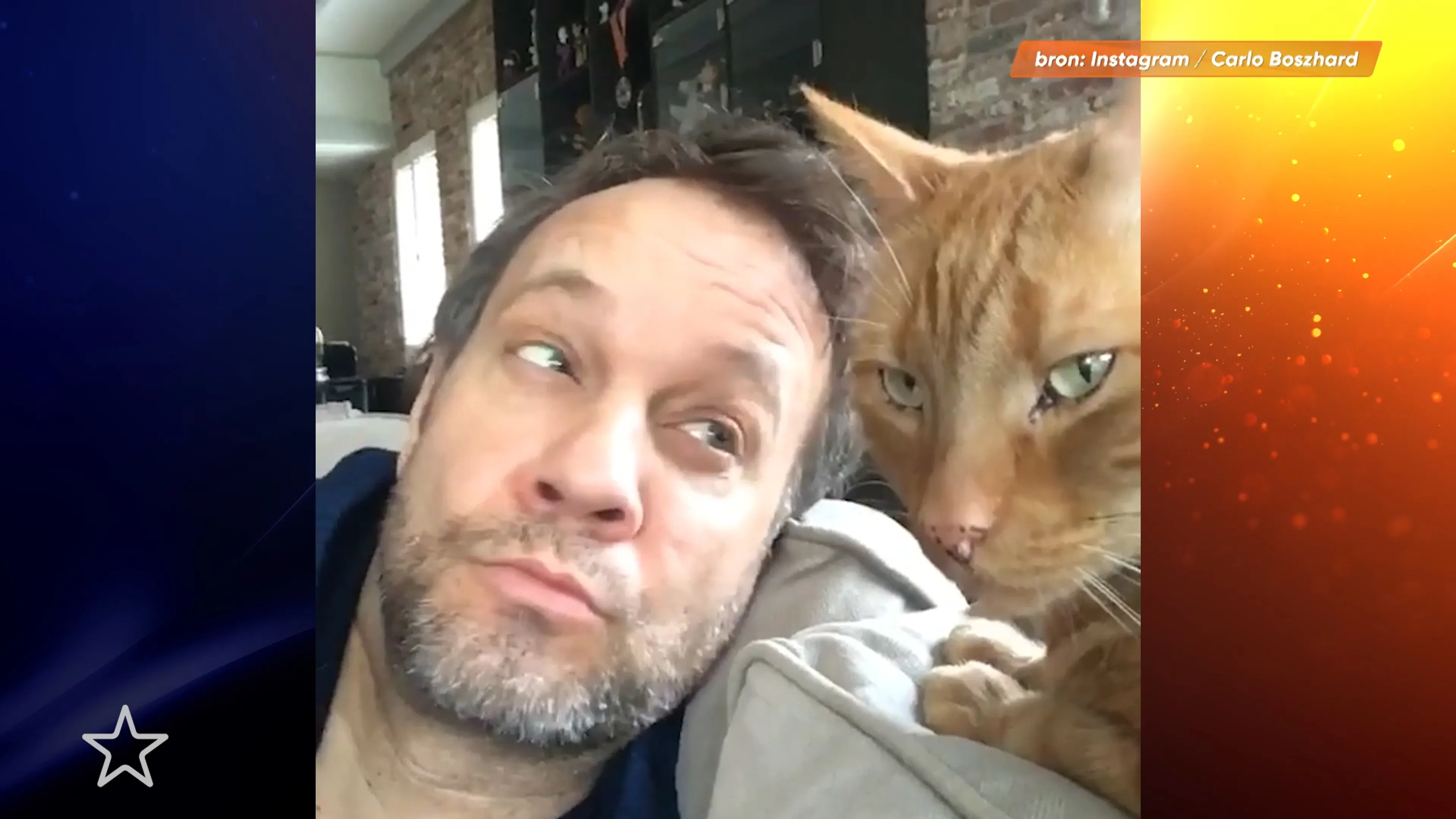 Carlo Boszhard en kat Tom