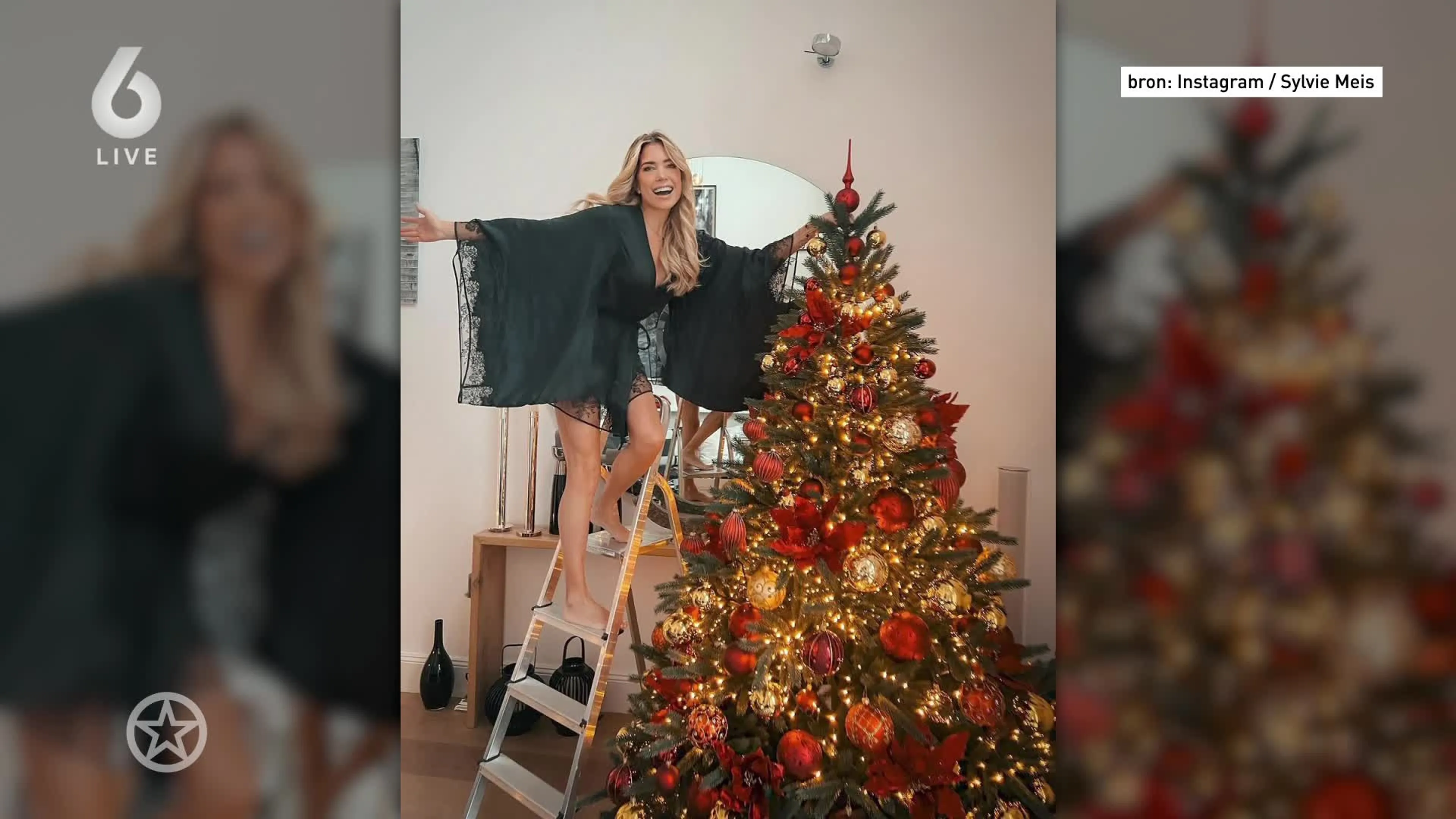 De jaarlijkse foto van Sylvie Meis bij de kerstboom