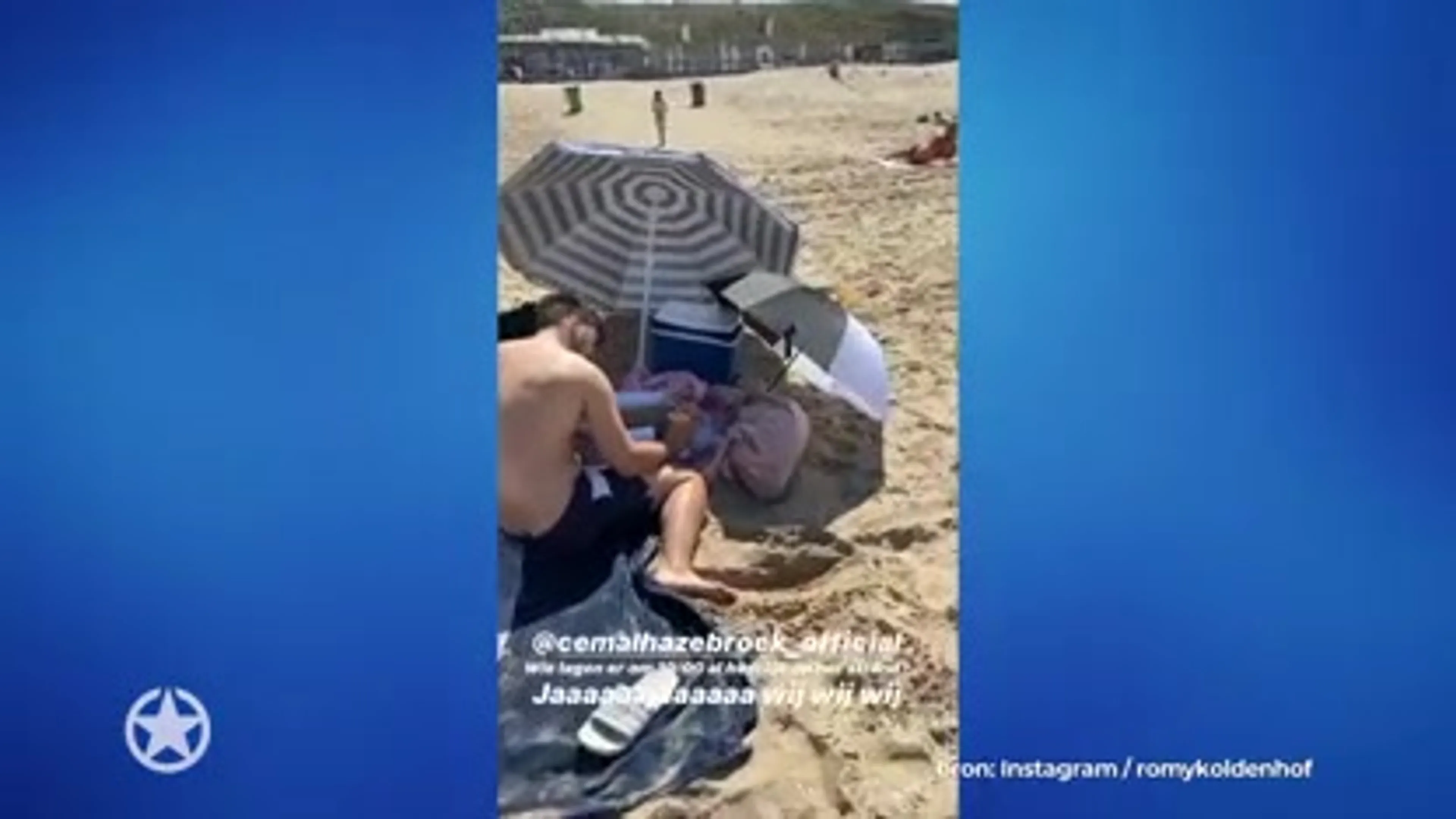 Oud-Utopiaan Romy geniet van eerste stranddag met dochter