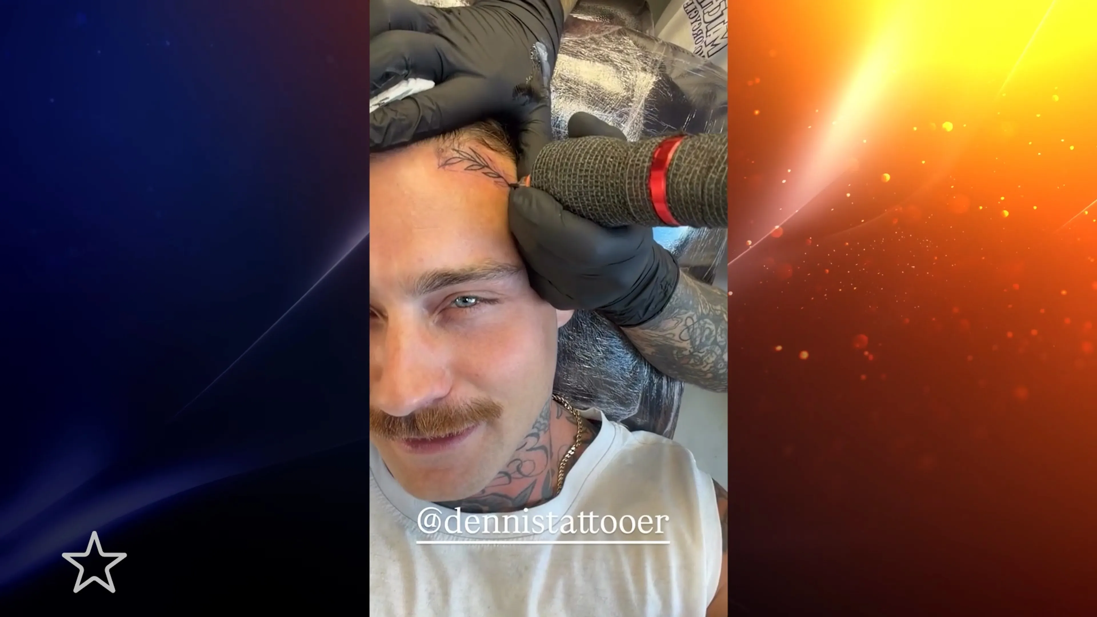Douwe Bob laat tattoo op z'n gezicht zetten