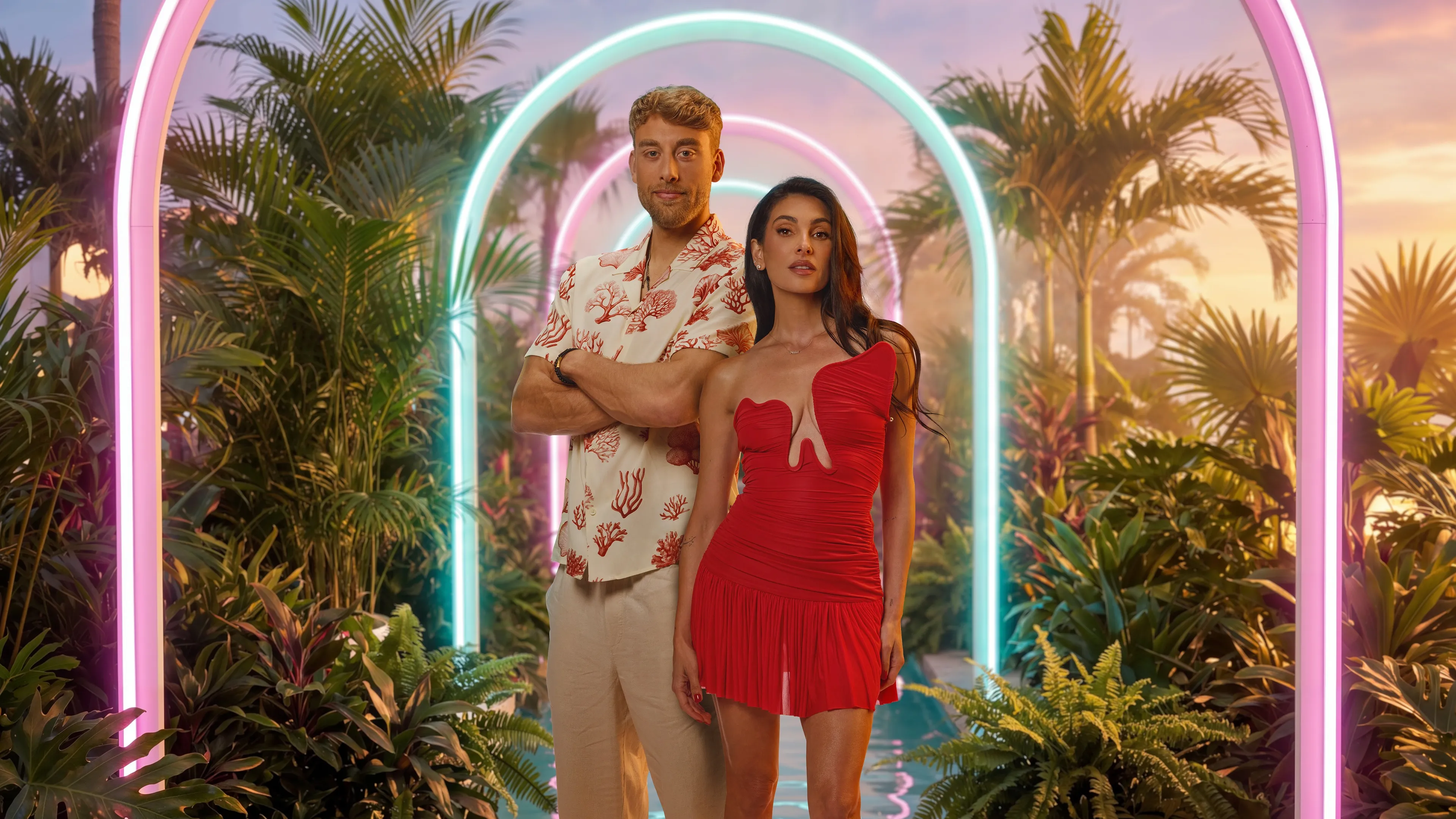 Anna Nooshin en Ward Lemmelijn presenteren Love Island VIPS