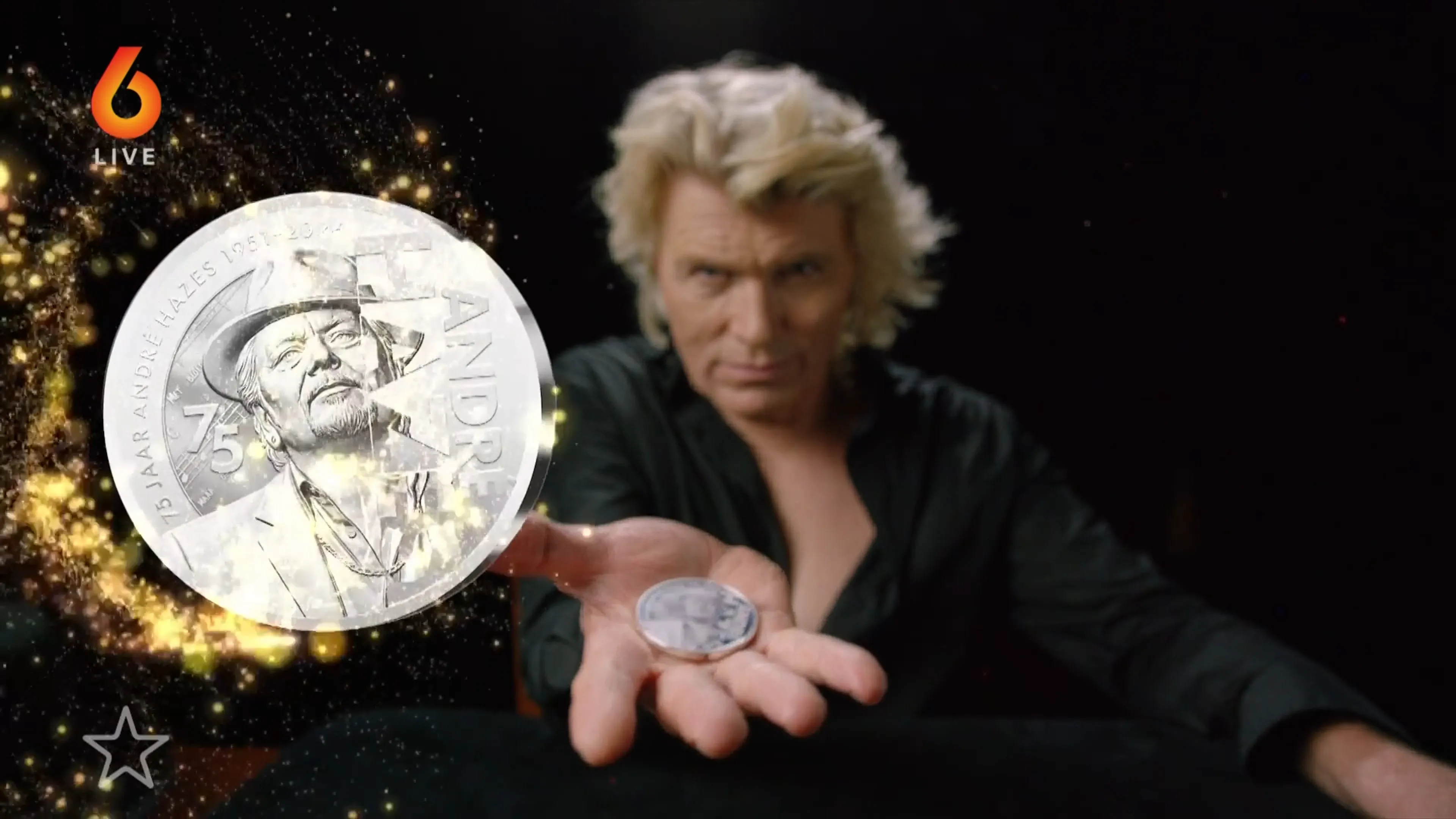 Hans Klok onthult eremunt André Hazes senior in Shownieuws