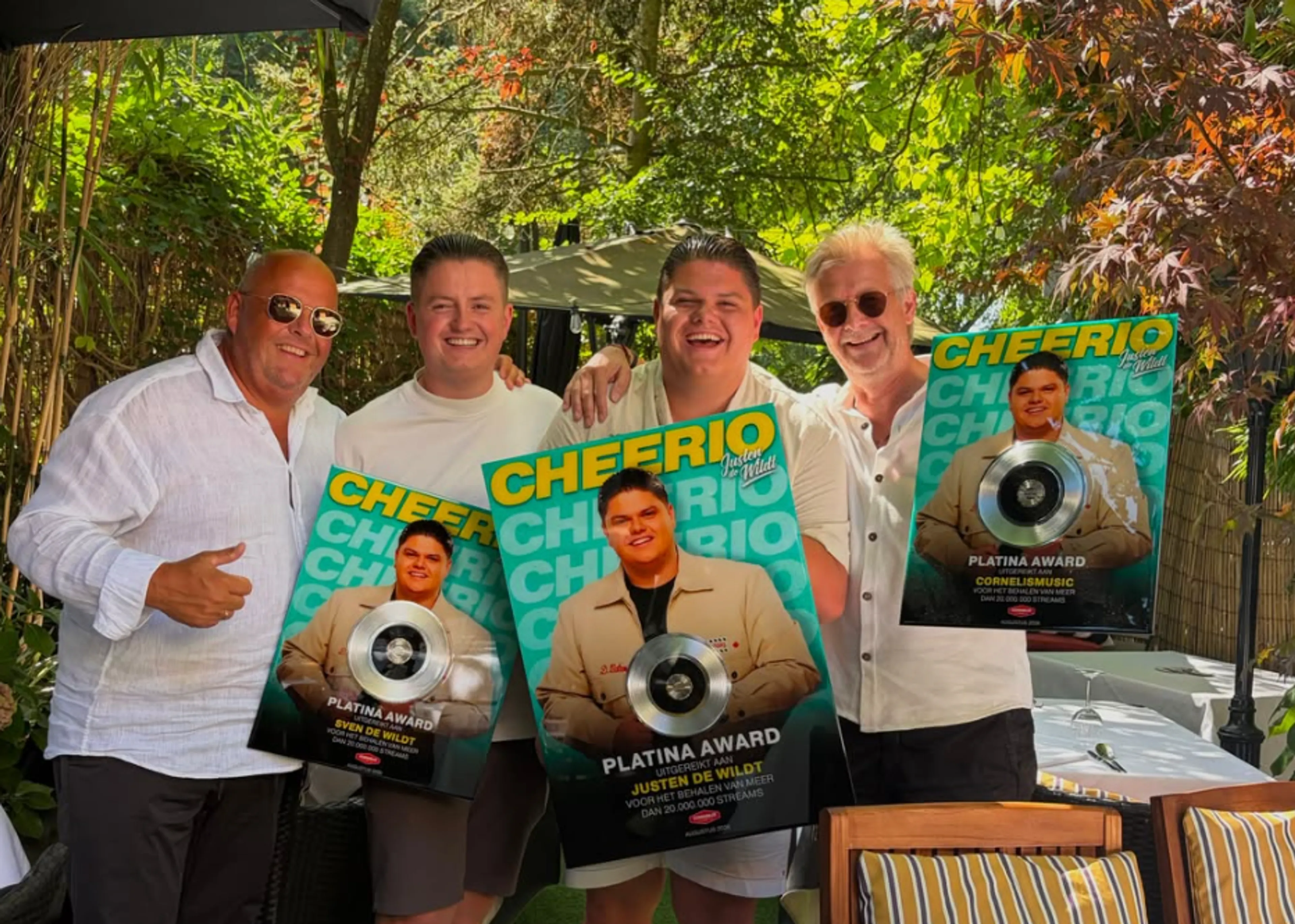 Justen de Wildt bereikt bijzondere mijlpaal: platina plaat en 20 miljoen streams