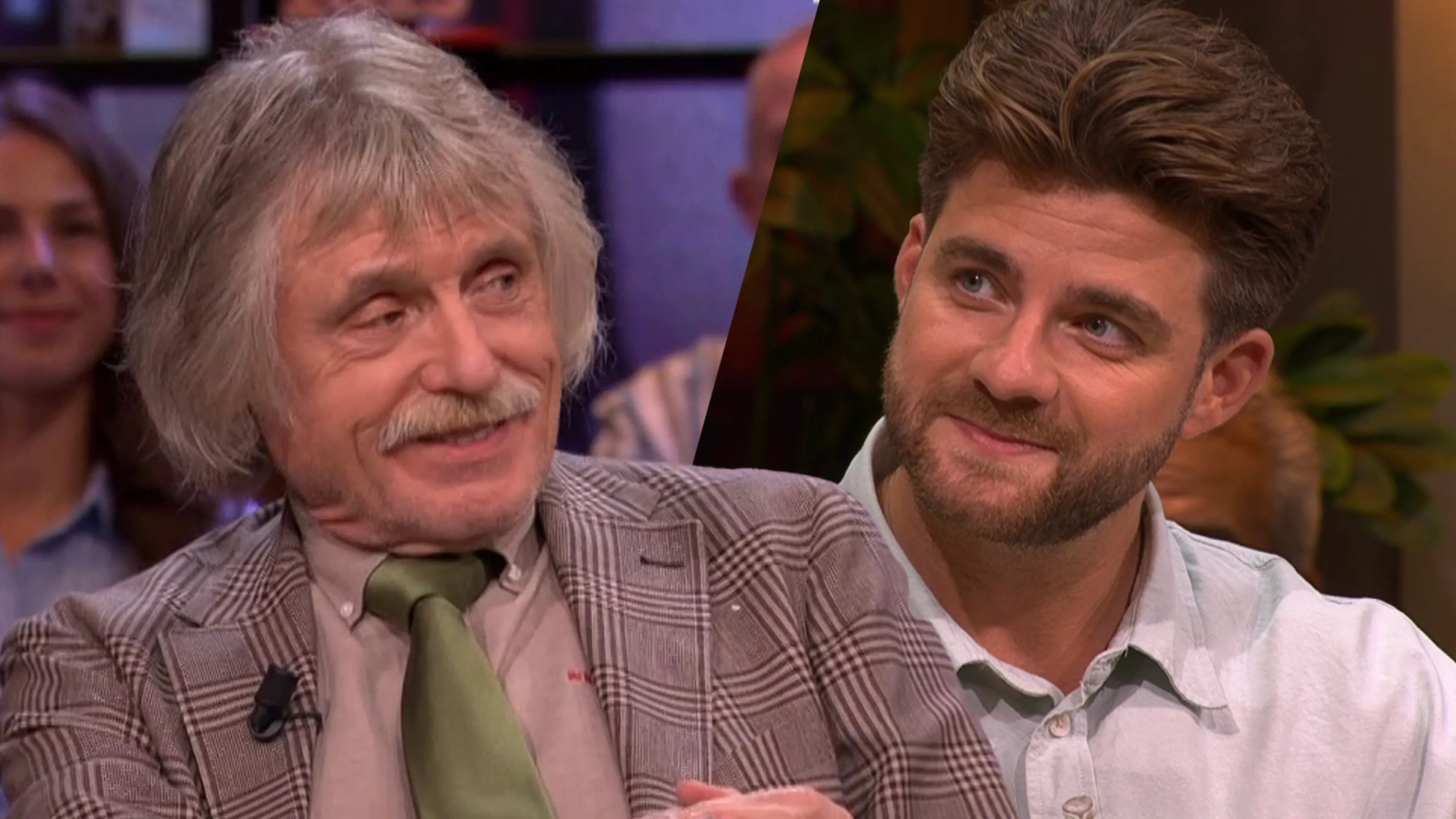 Frank van Leeuwen reageert op complimenten van Johan Derksen: ‘Wat lief!’