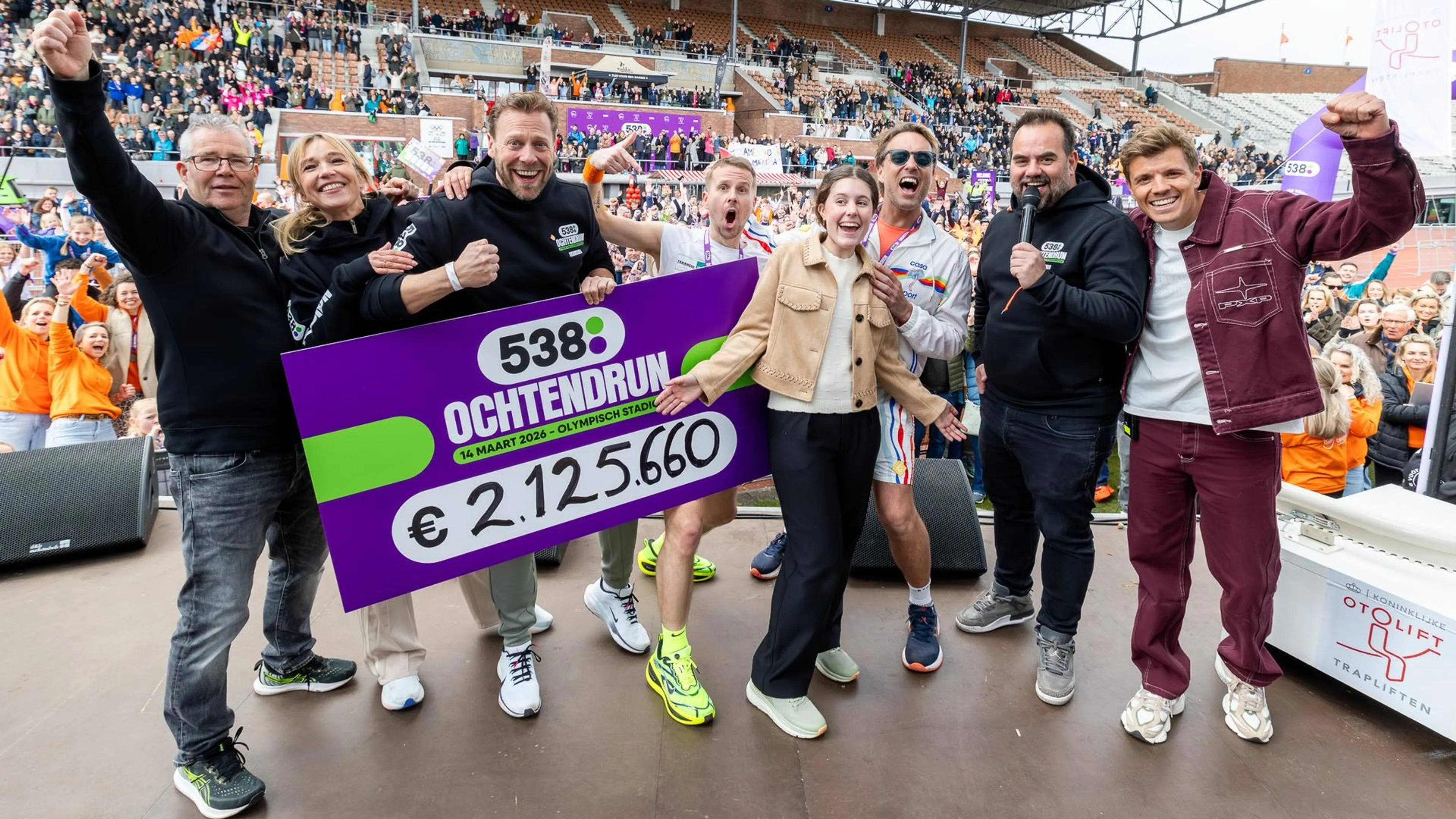 Indrukwekkende opbrengst bij 538 Ochtendrun: meer dan 2 miljoen euro