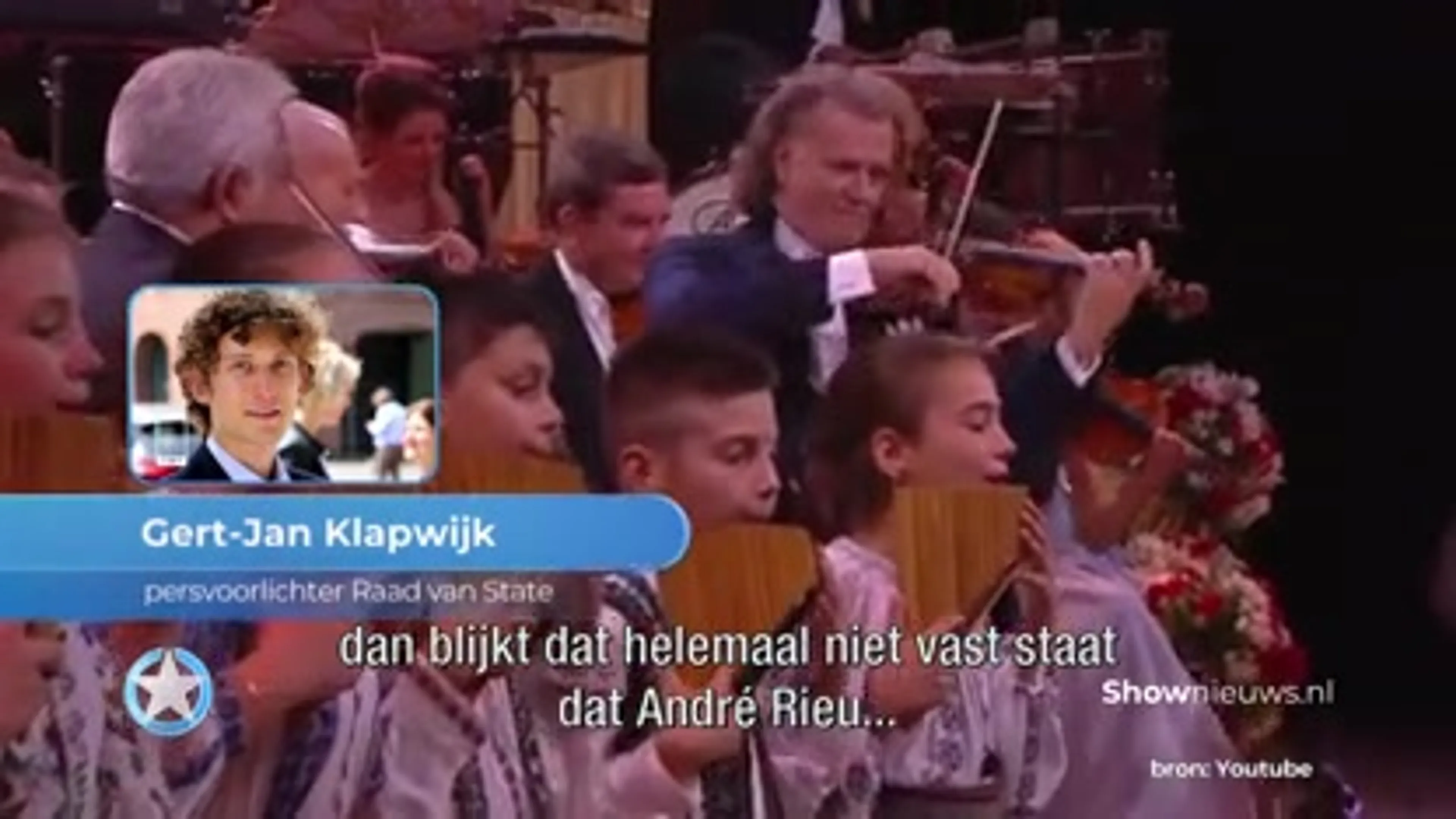 Boete André Rieu voor kinderarbeid van tafel