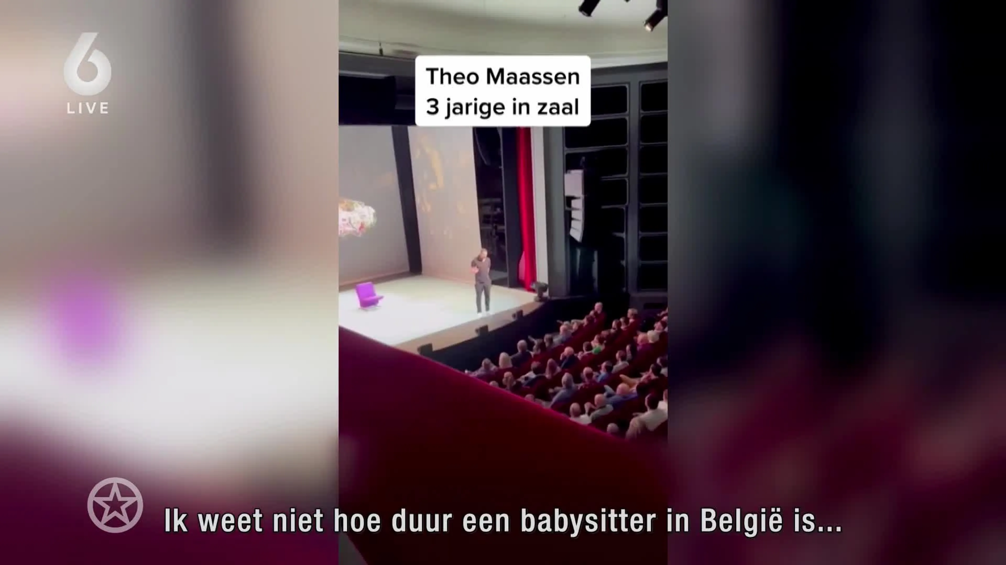 Theo Maassen stuurt peuter uit theaterzaal .mp4