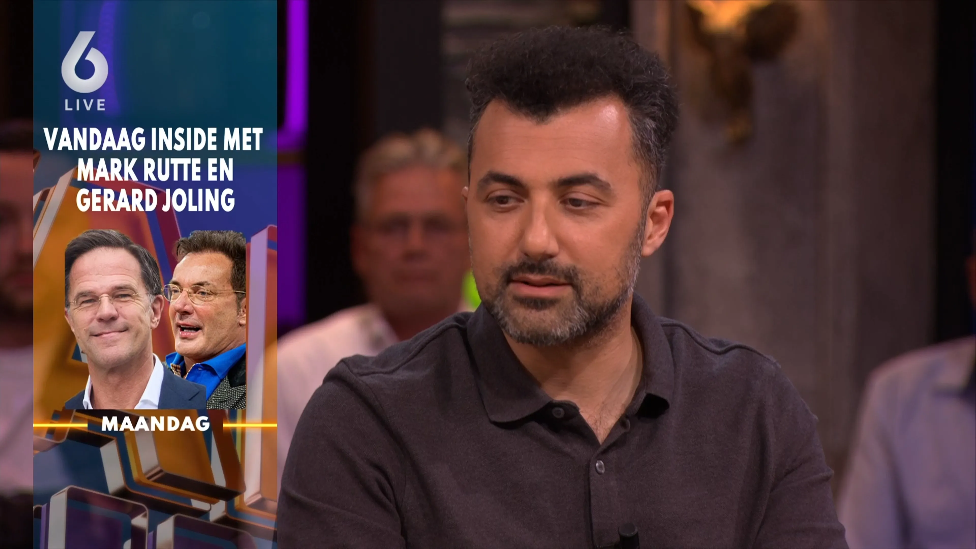 Mark Rutte én Gerard Joling maandag in Vandaag Inside