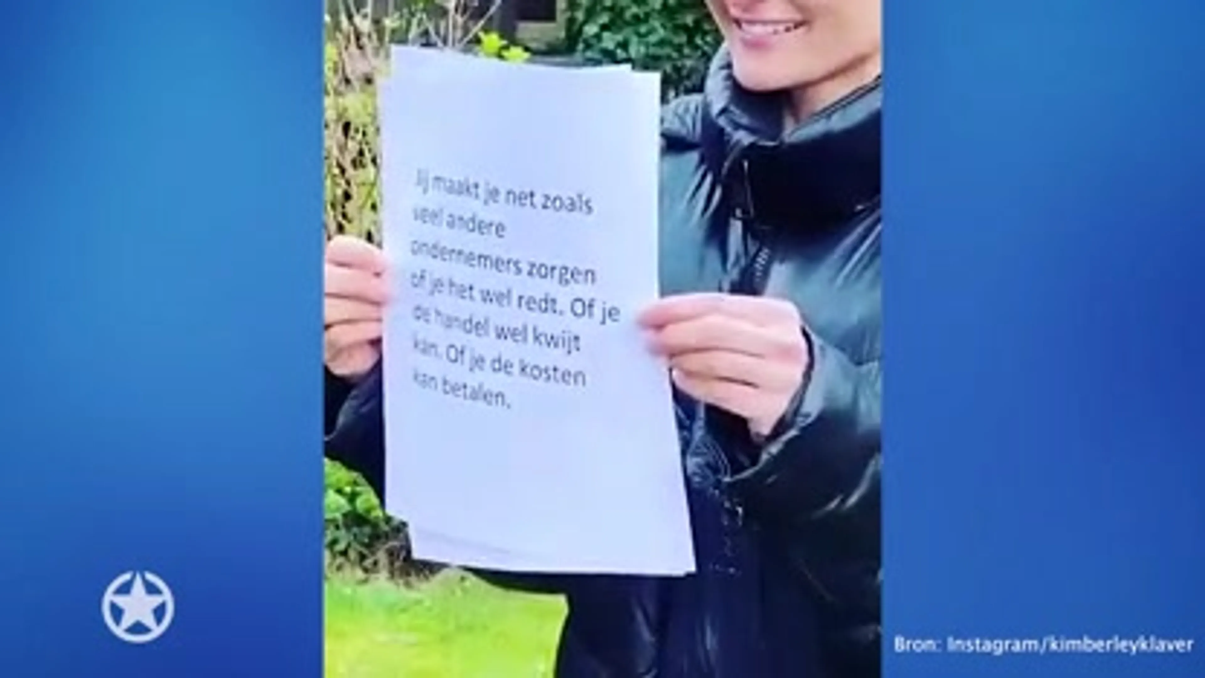 Kimberley Klaver ontroert volgers door speciale actie